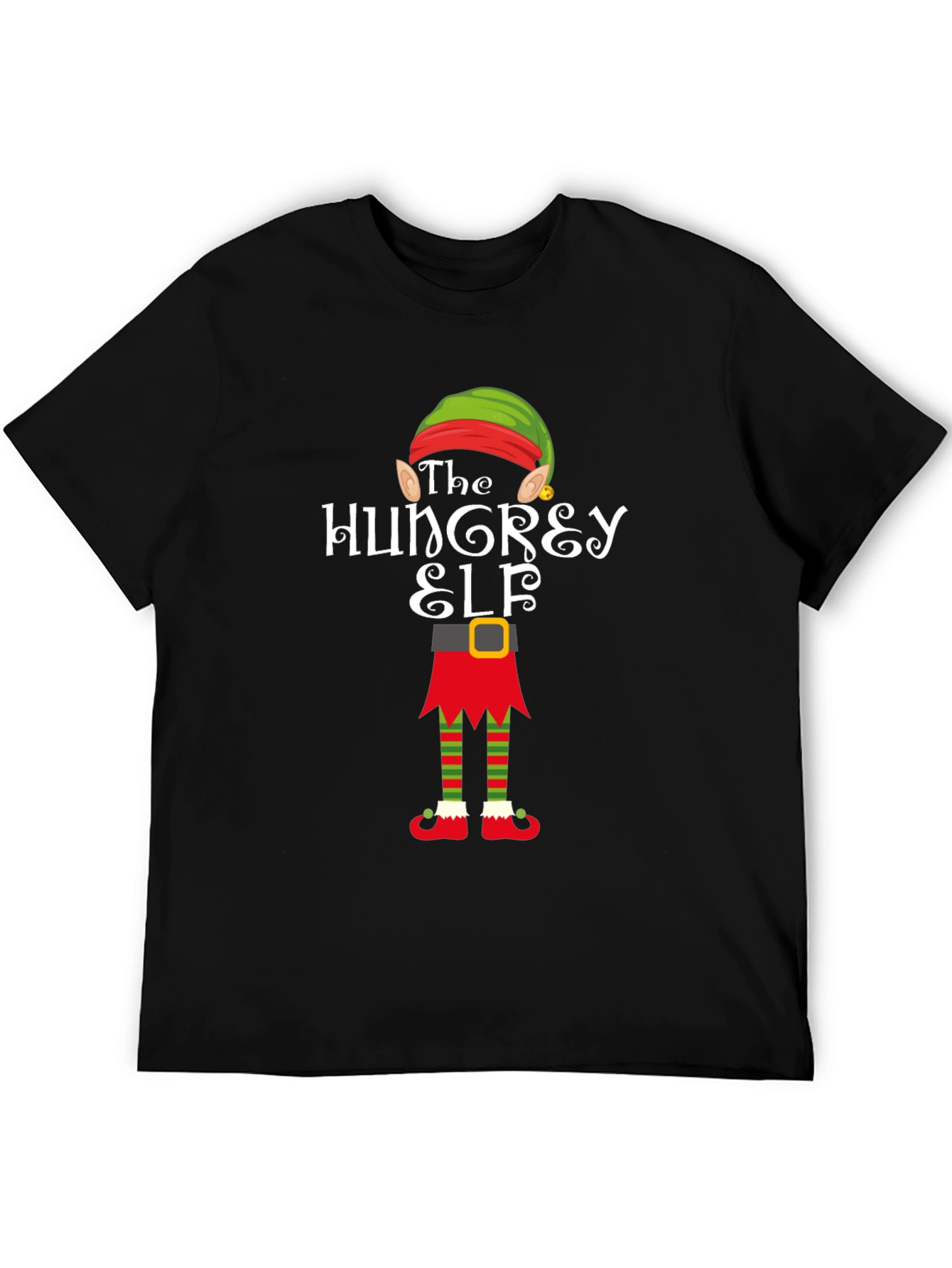 The Hungry Elf Christmas T-Shirt Holiday Tee