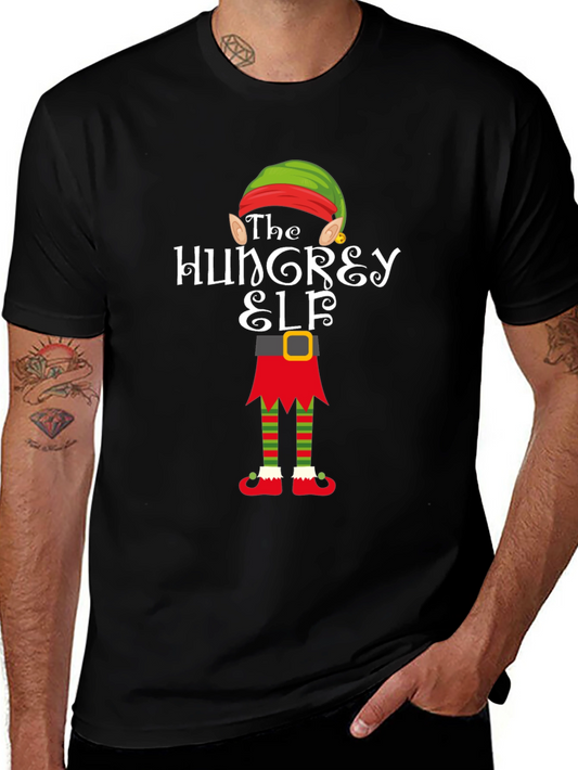 The Hungry Elf Christmas T-Shirt Holiday Tee