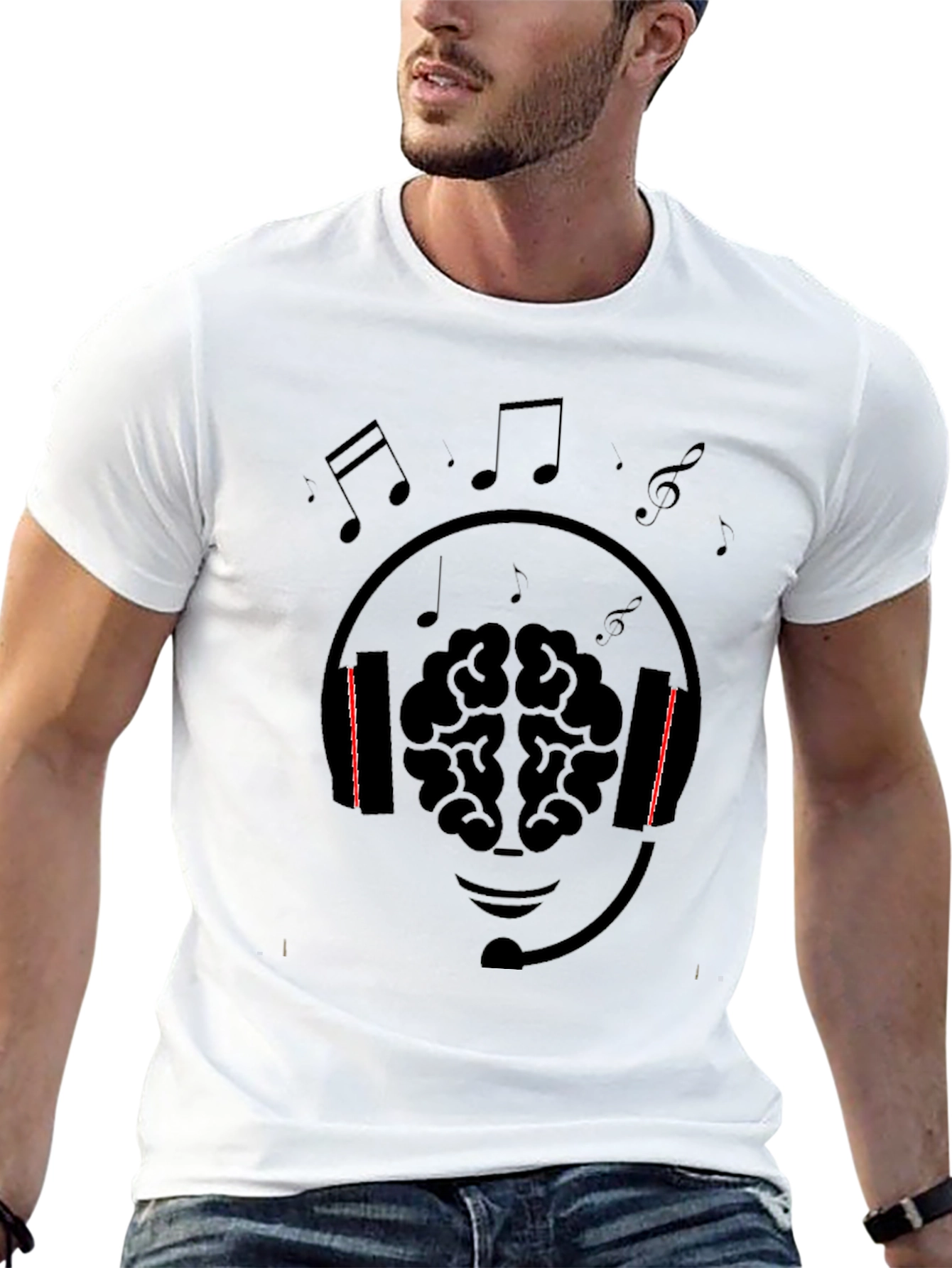 Music Lover Brain Graphic Tee