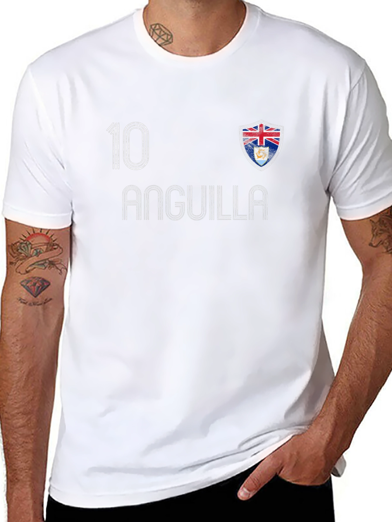 Anguilla Soccer Jersey Style T-Shirt