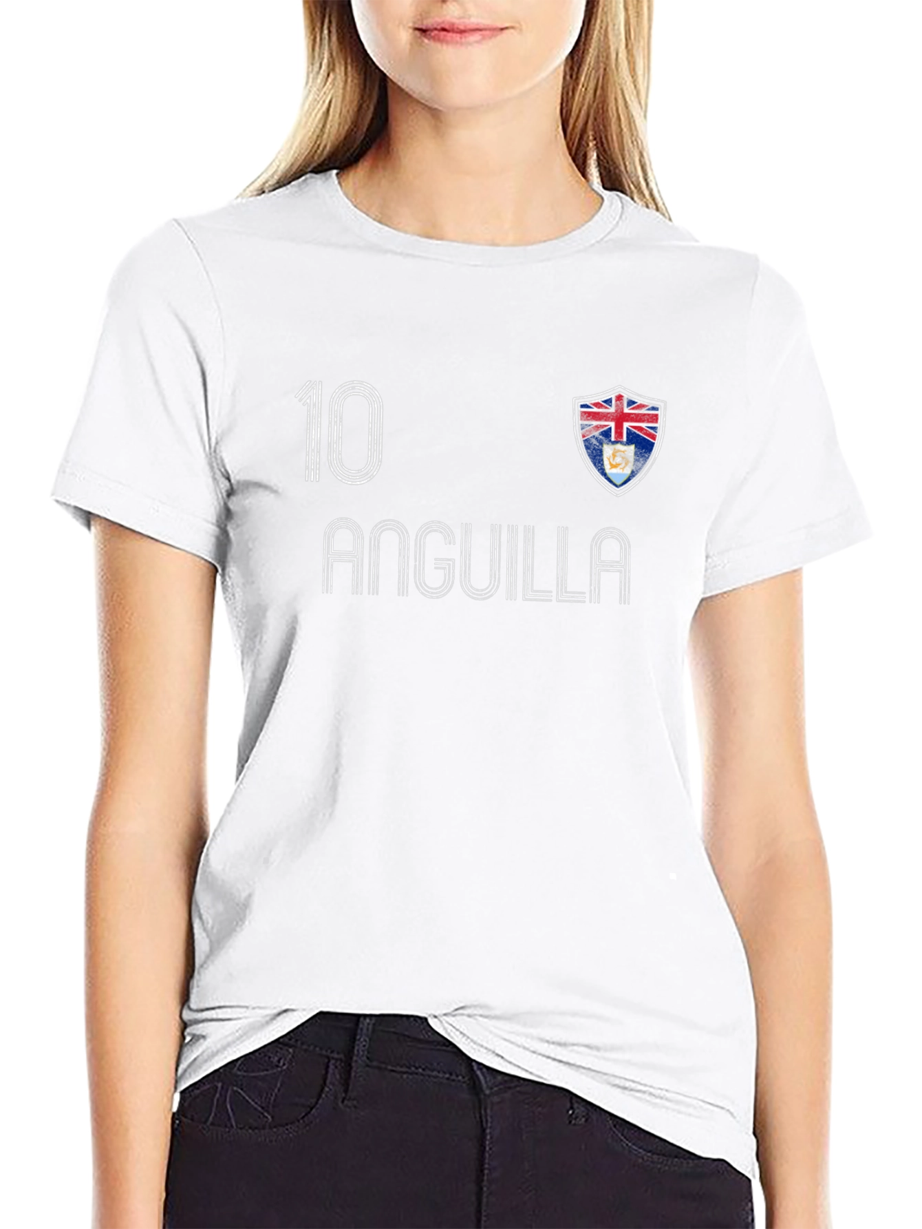 Anguilla Soccer Jersey Style T-Shirt