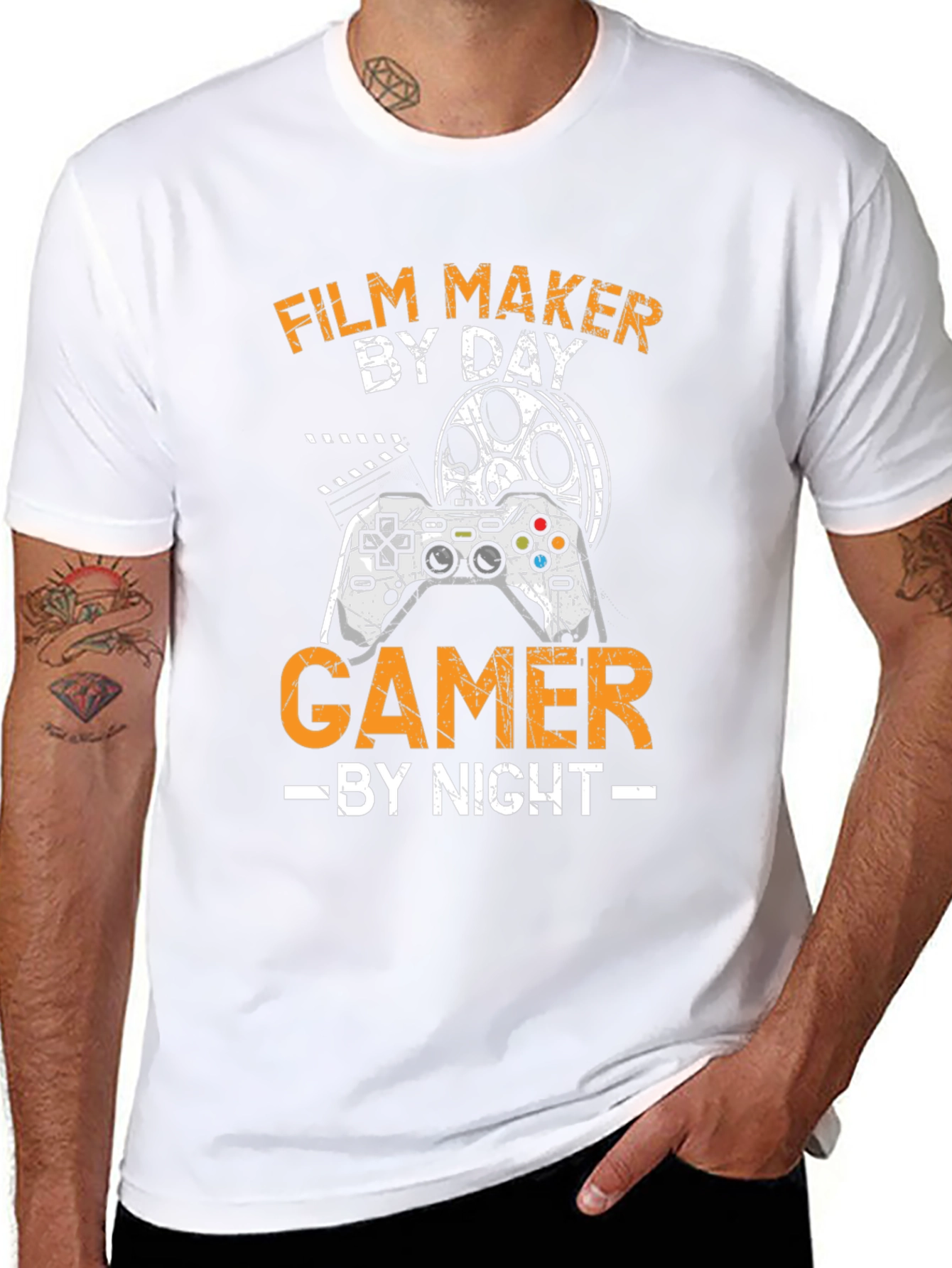 Film Maker By Day Gamer By Night T-Shirt