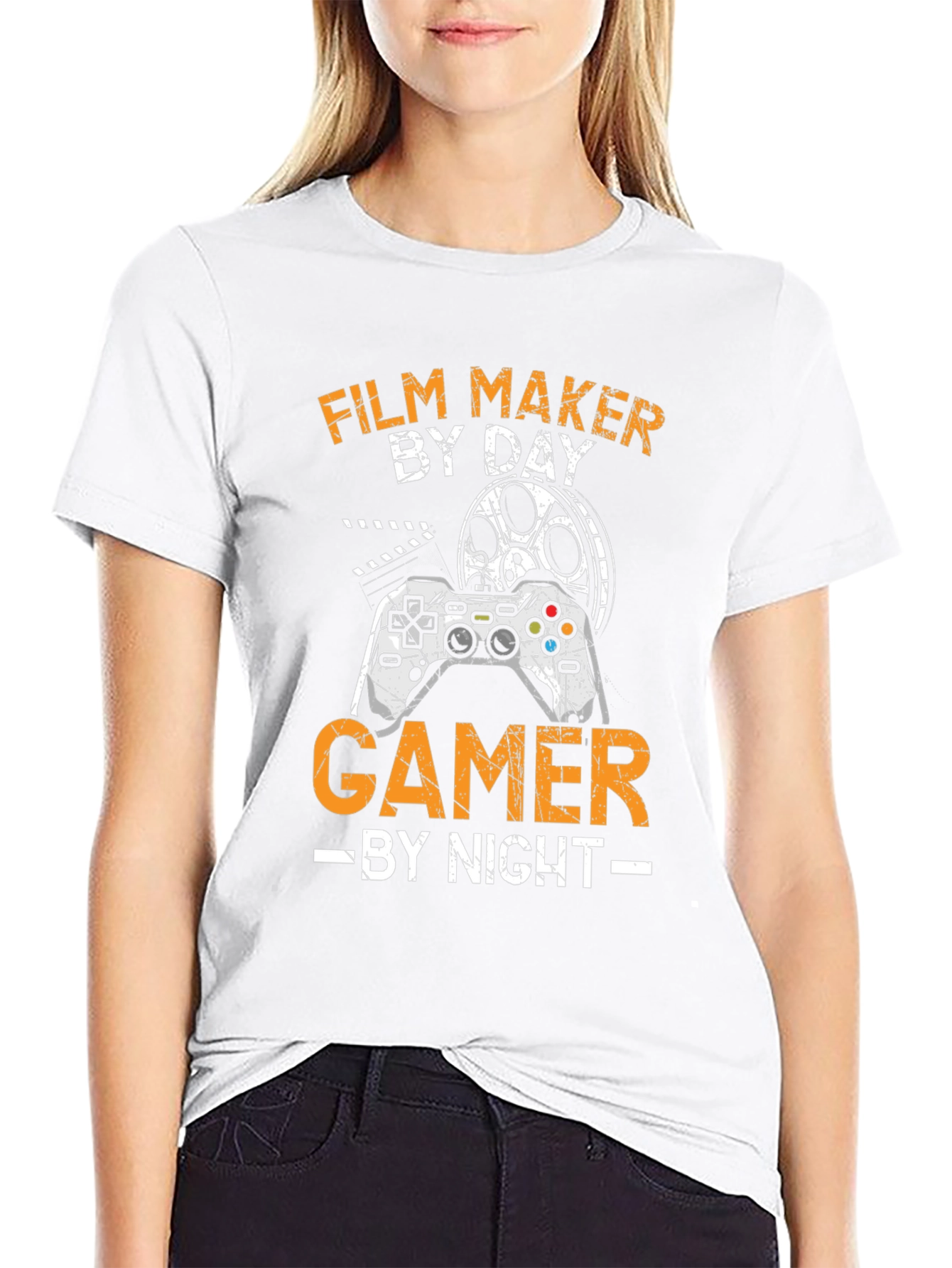 Film Maker By Day Gamer By Night T-Shirt