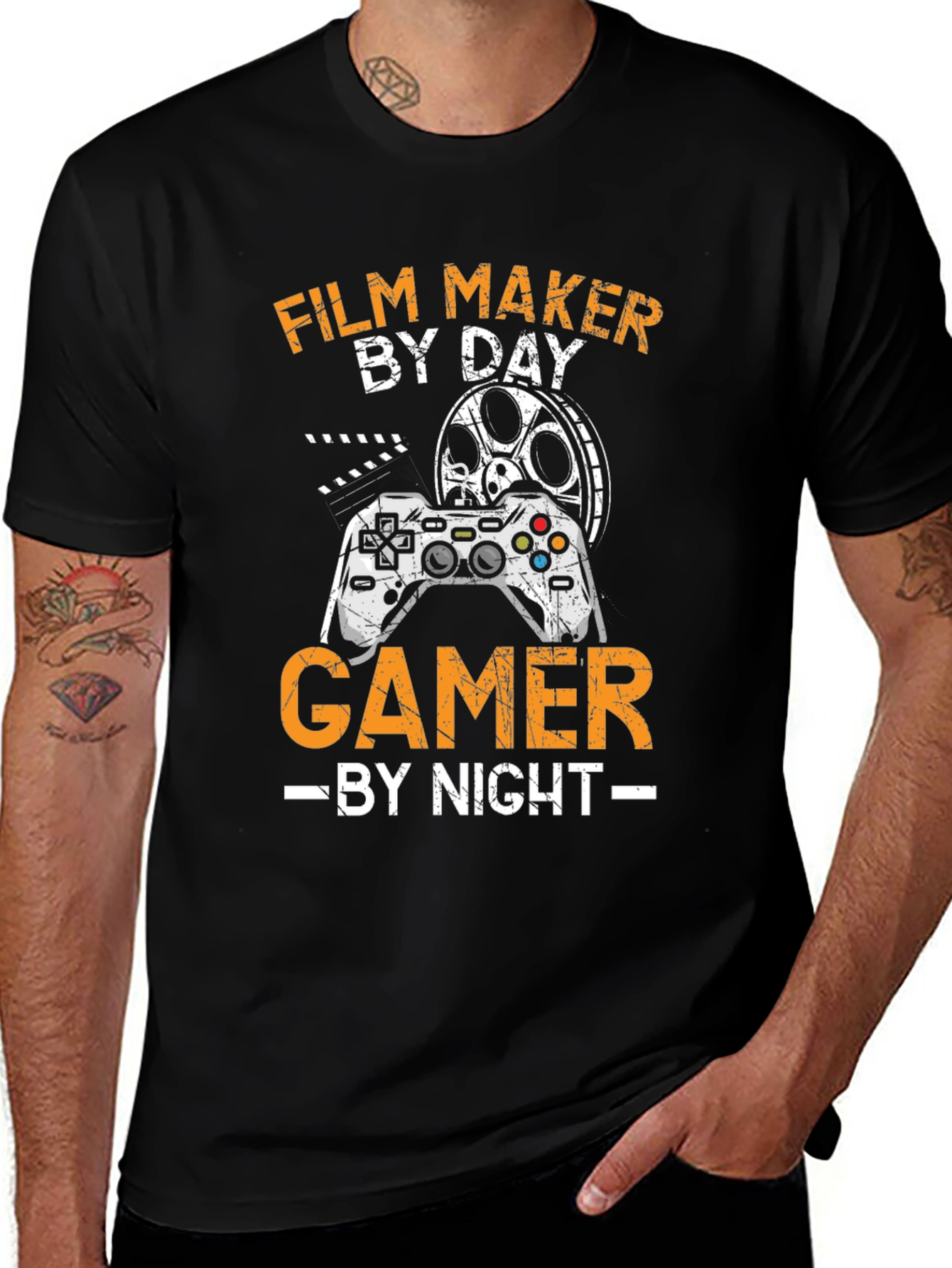 Film Maker By Day Gamer By Night T-Shirt