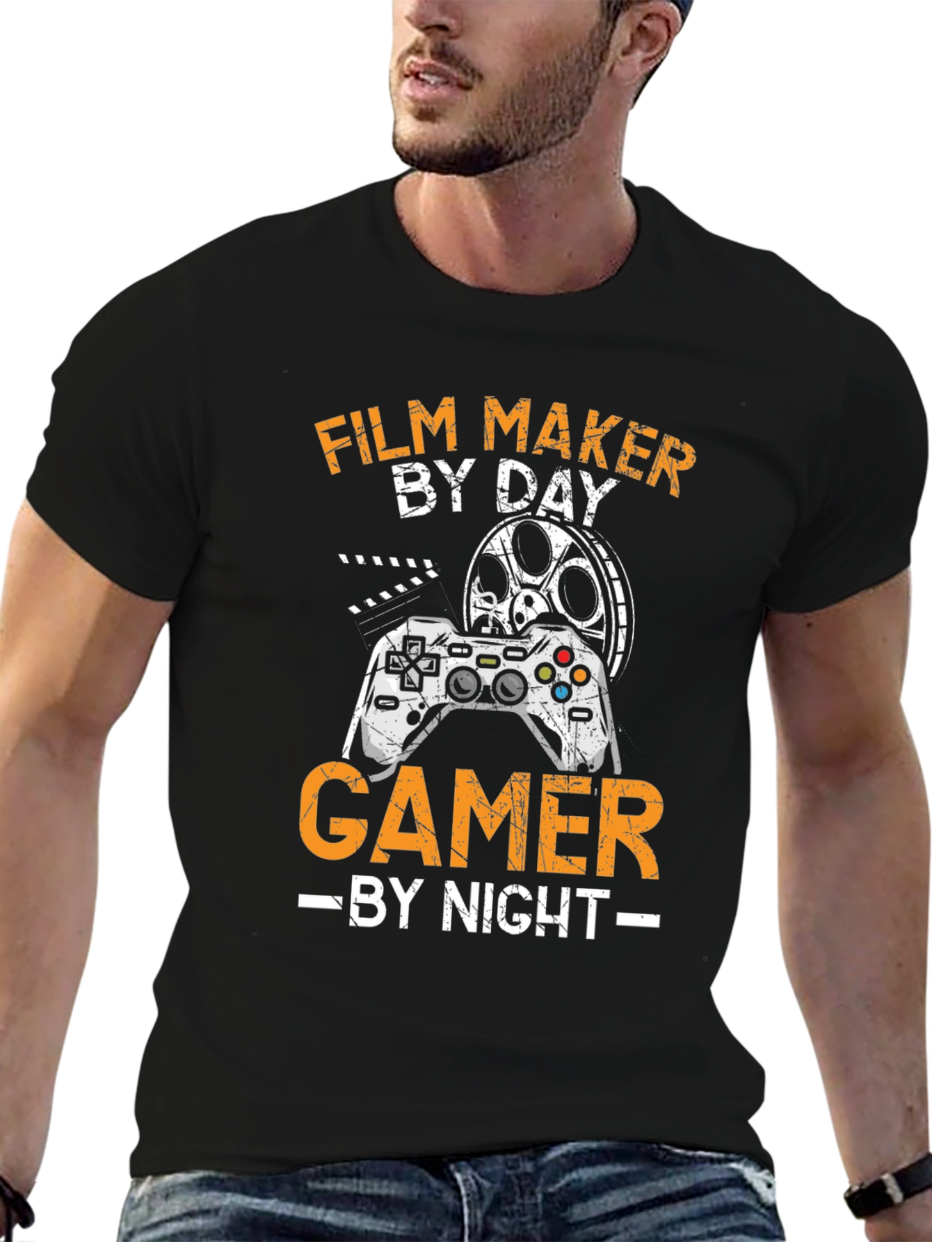 Film Maker By Day Gamer By Night T-Shirt