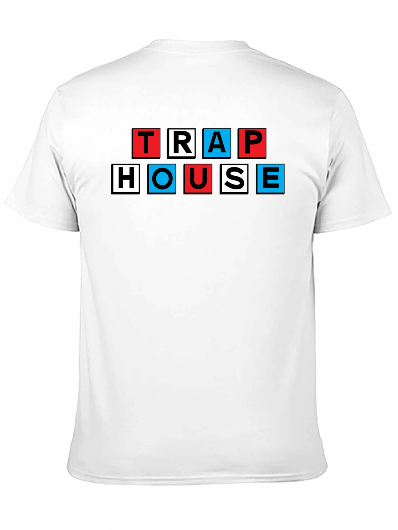 Trap House Graphic Tee - Black Cotton Blend