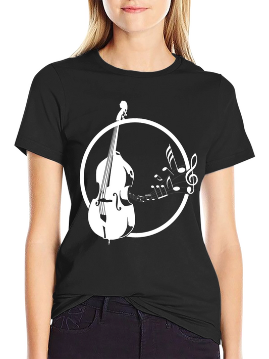 Bass & Music Notes Graphic Tee - Cool Musician T-Shirt