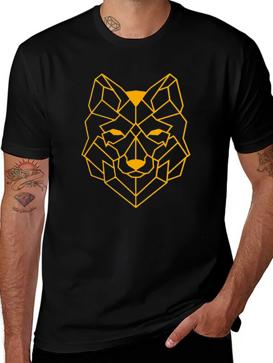 Geometric Wolf T-Shirt - Modern Graphic Tee