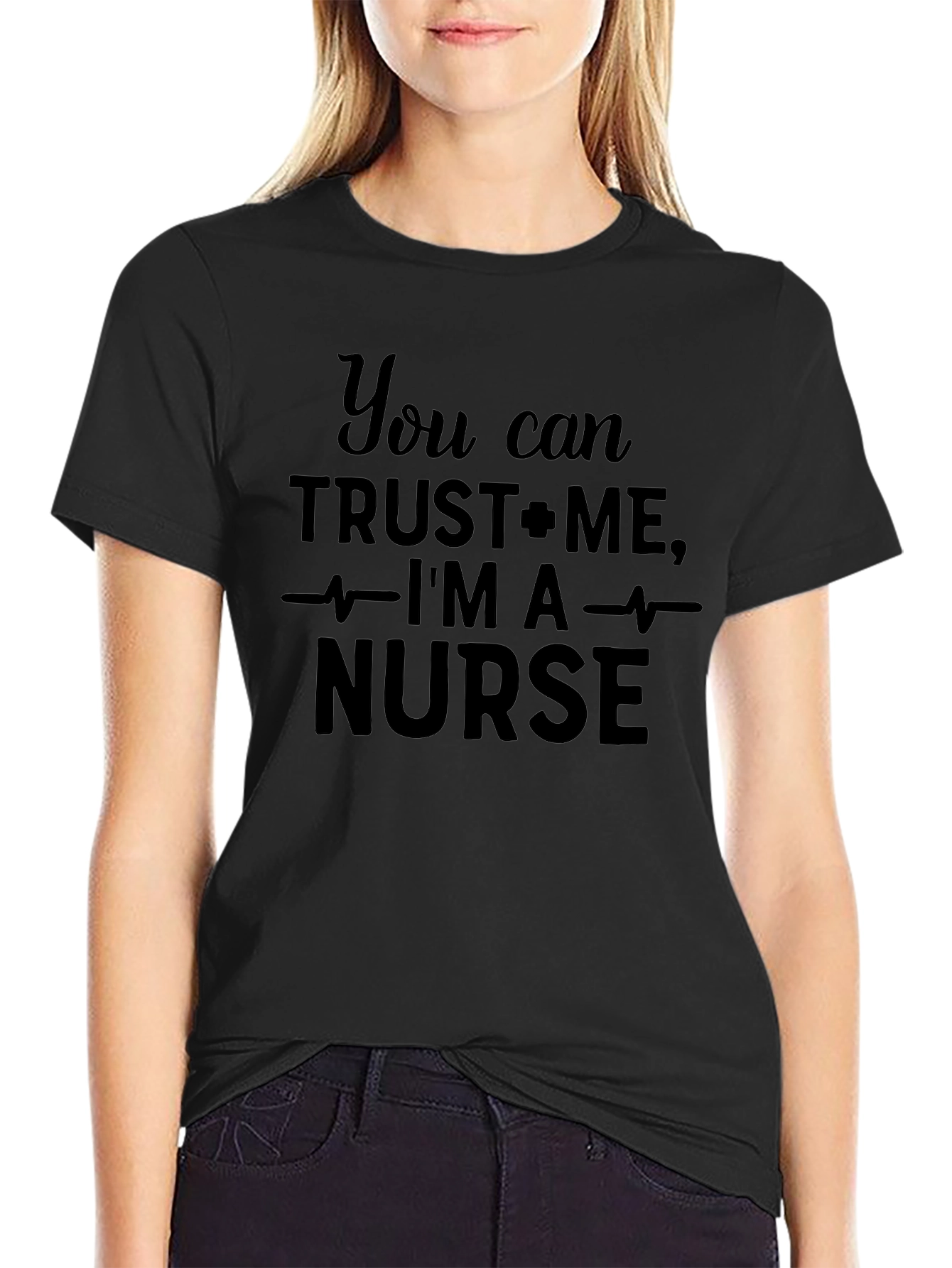 Trust Me Im A Nurse Black T-Shirt
