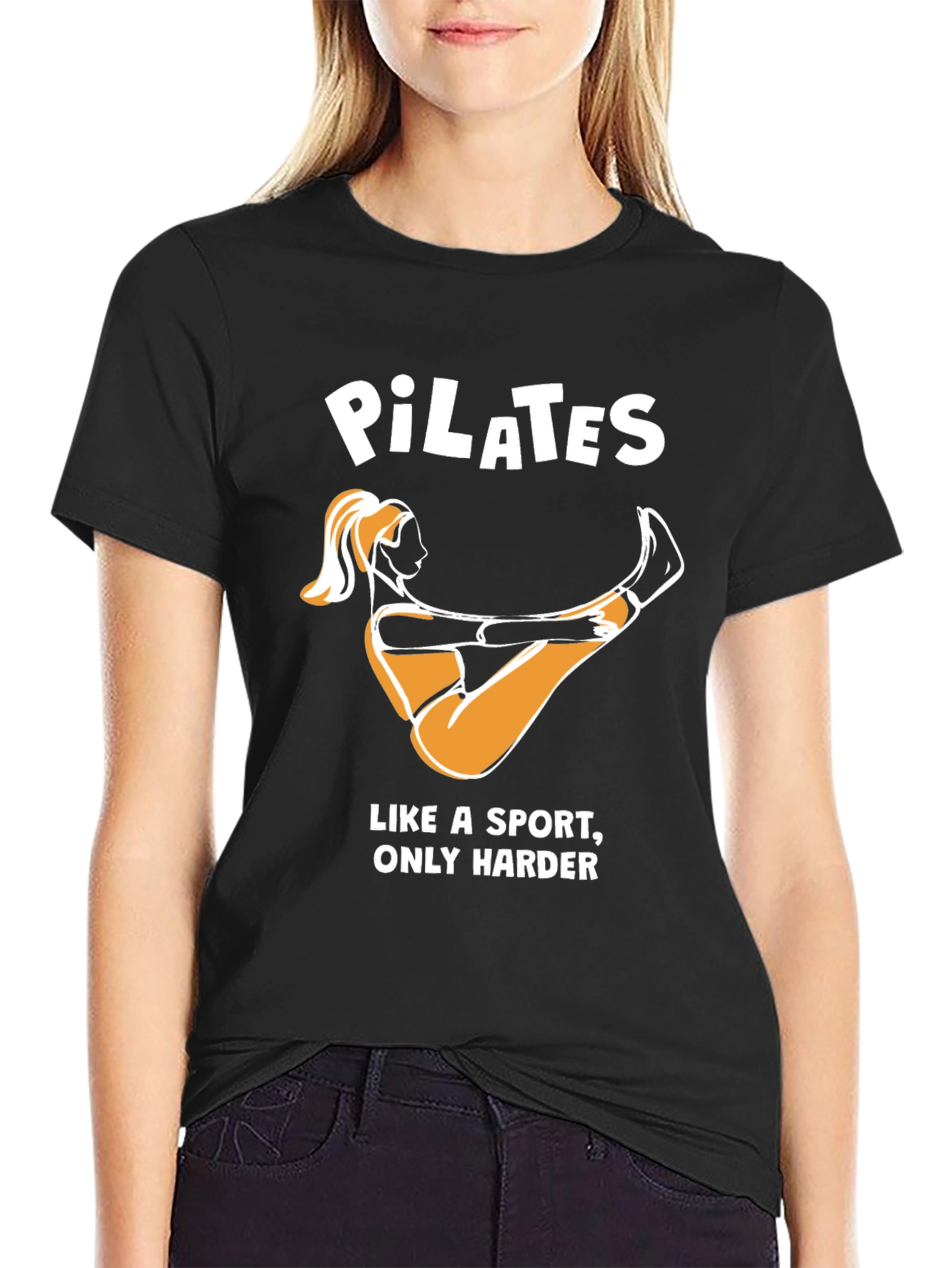 Pilates Like a Sport Only Harder Funny T-Shirt