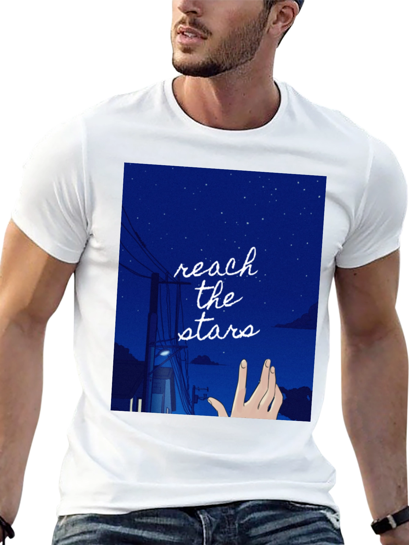 Reach for the Stars Graphic Tee - Black