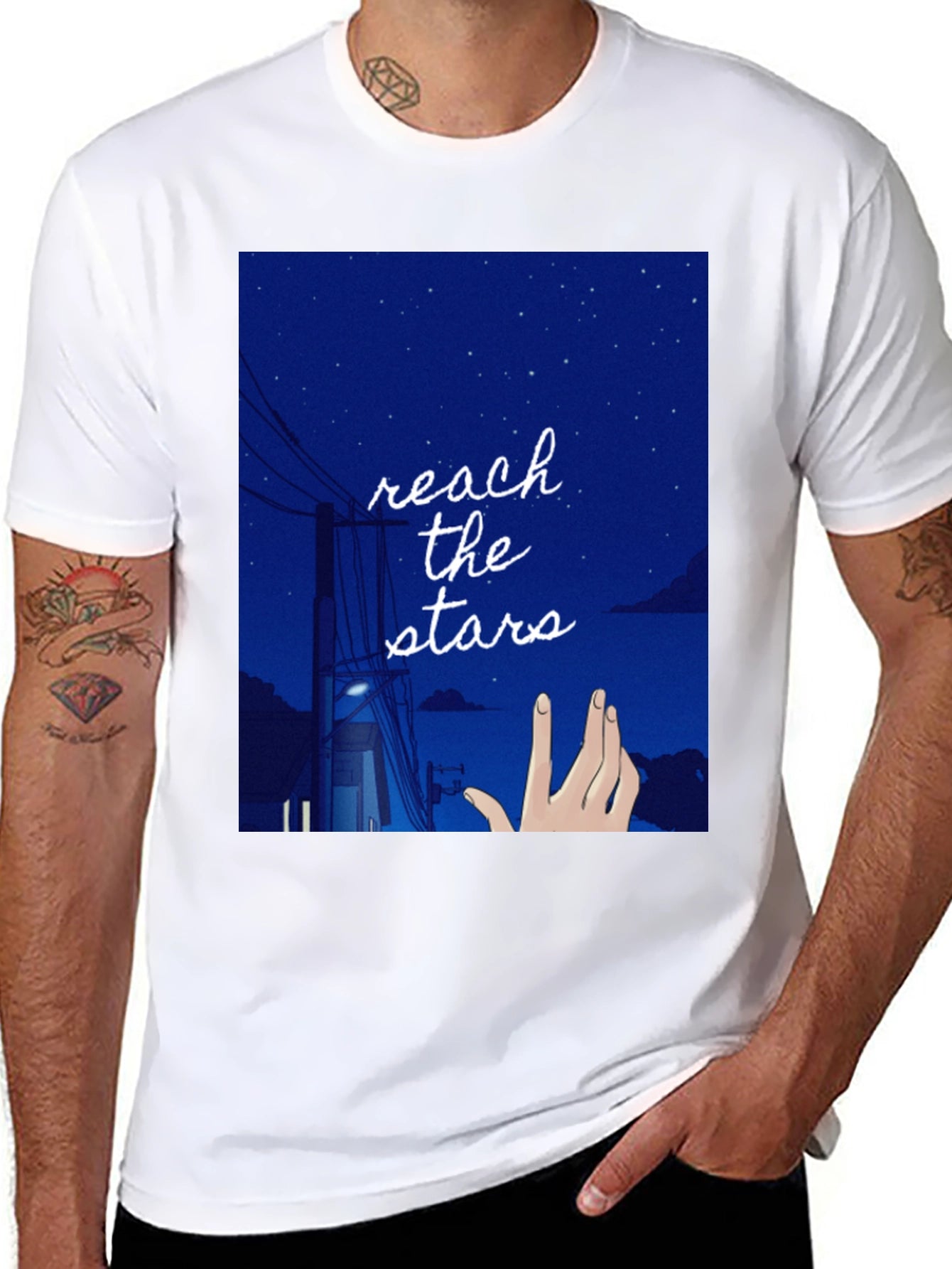 Reach for the Stars Graphic Tee - Black