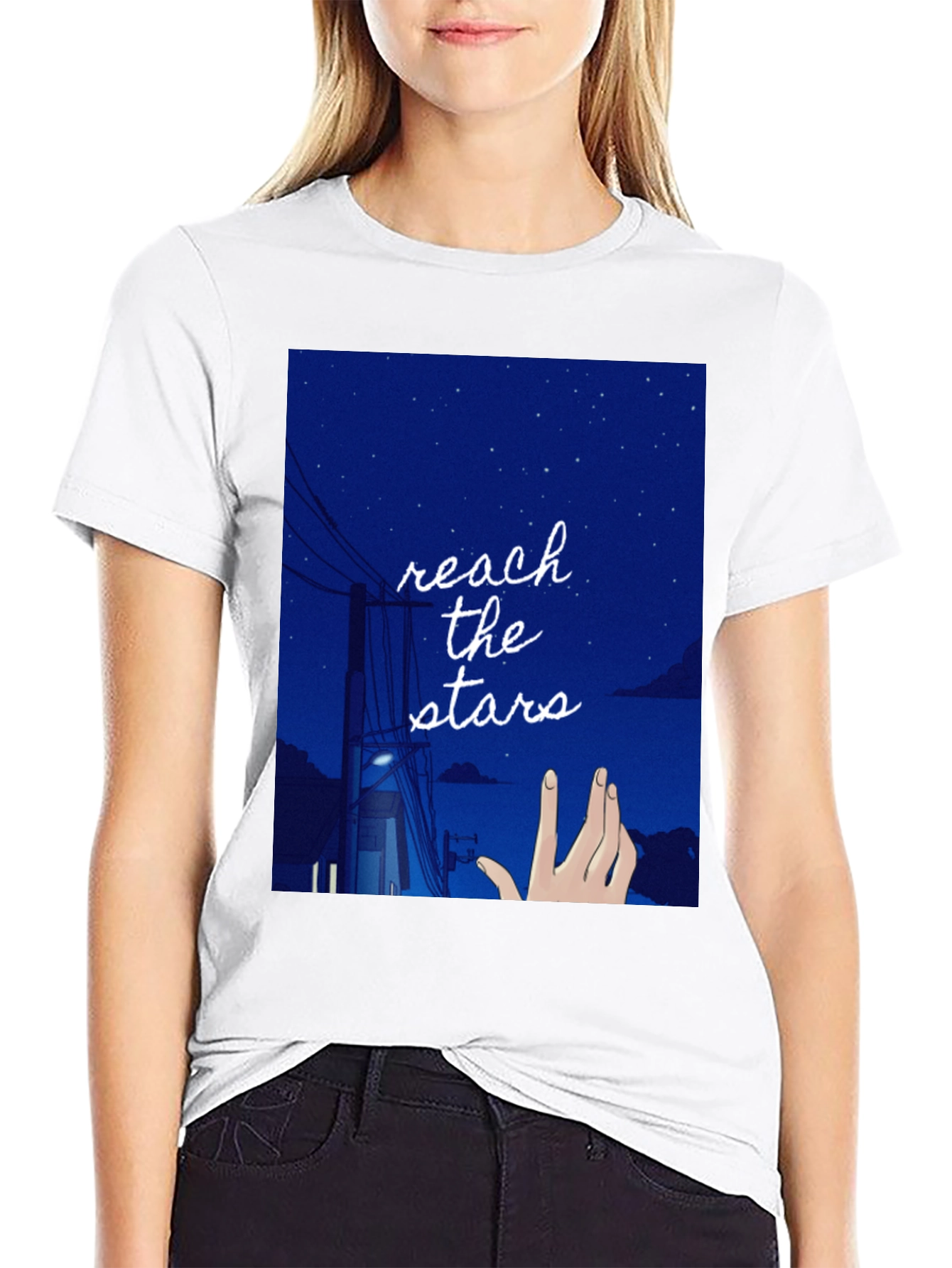 Reach for the Stars Graphic Tee - Black