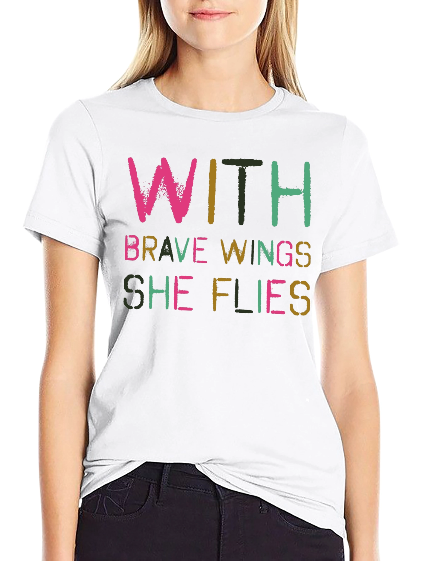 With Brave Wings She Flies T-Shirt