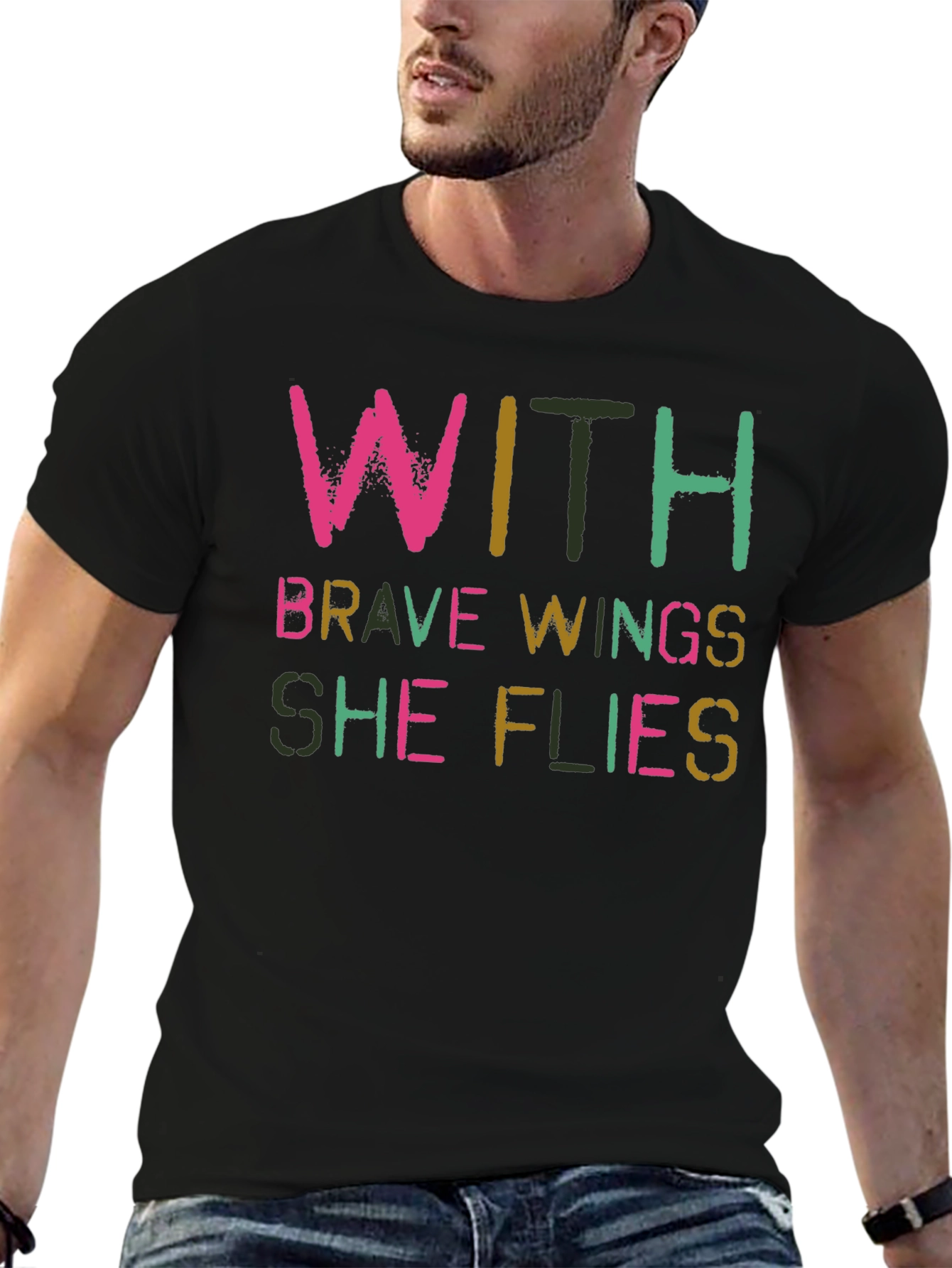 With Brave Wings She Flies T-Shirt