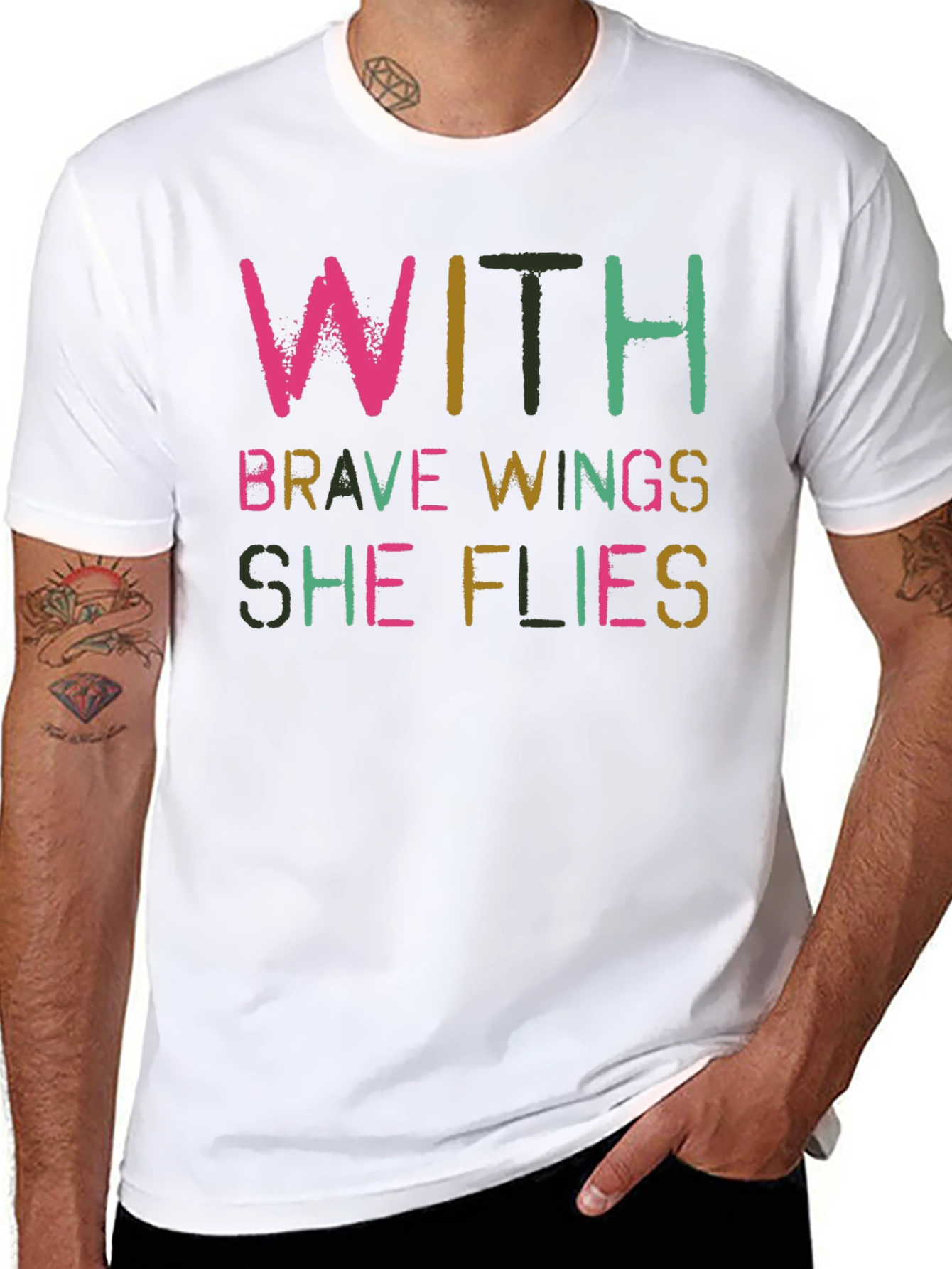 With Brave Wings She Flies T-Shirt