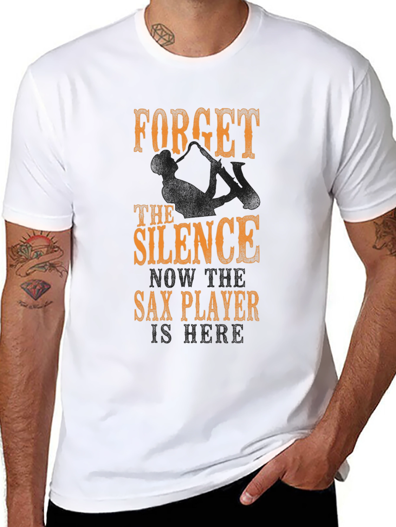 Sax Player Novelty Tee - Forget the Silence!