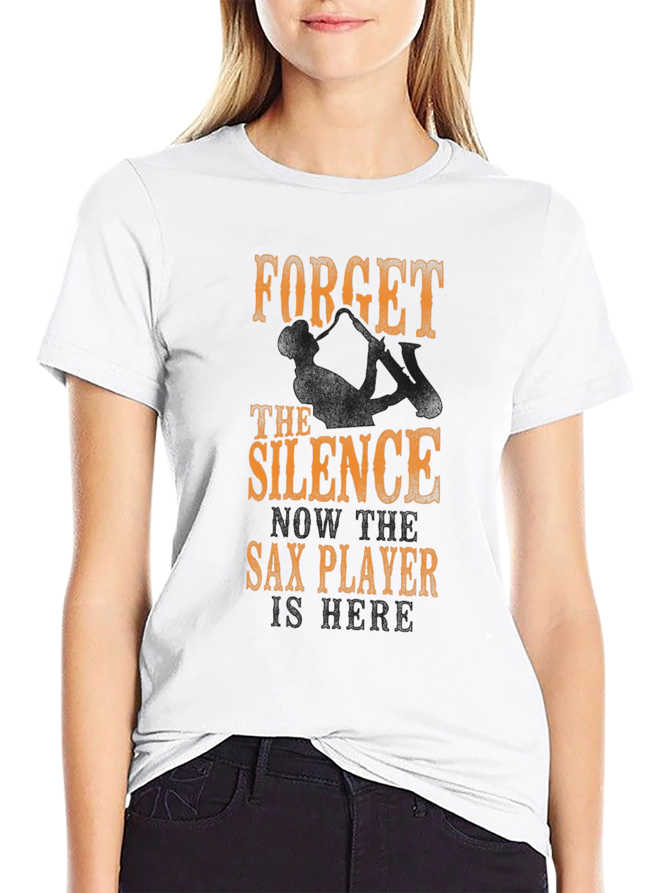 Sax Player Novelty Tee - Forget the Silence!