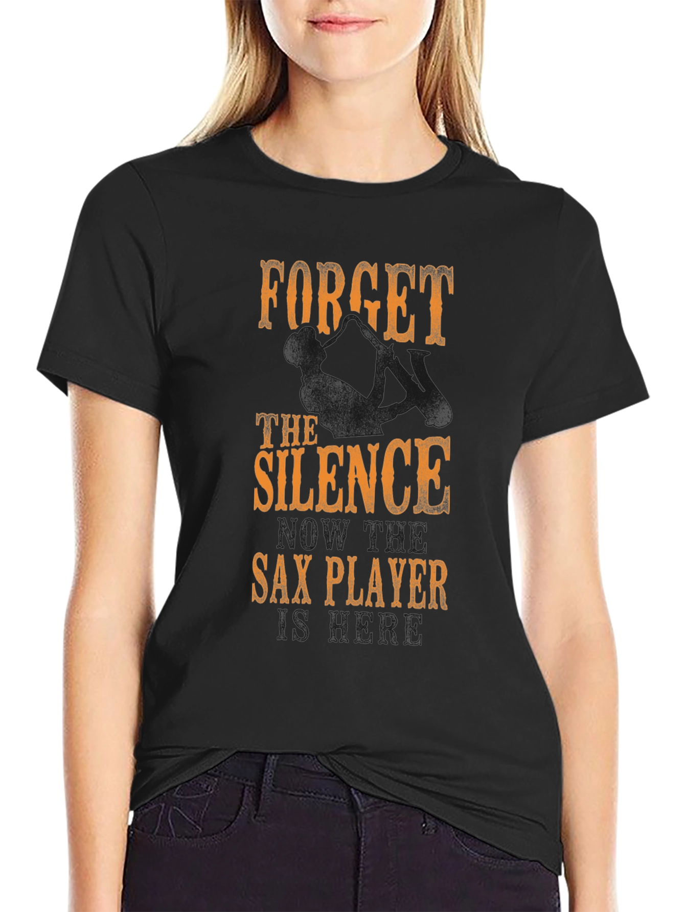 Sax Player Novelty Tee - Forget the Silence!