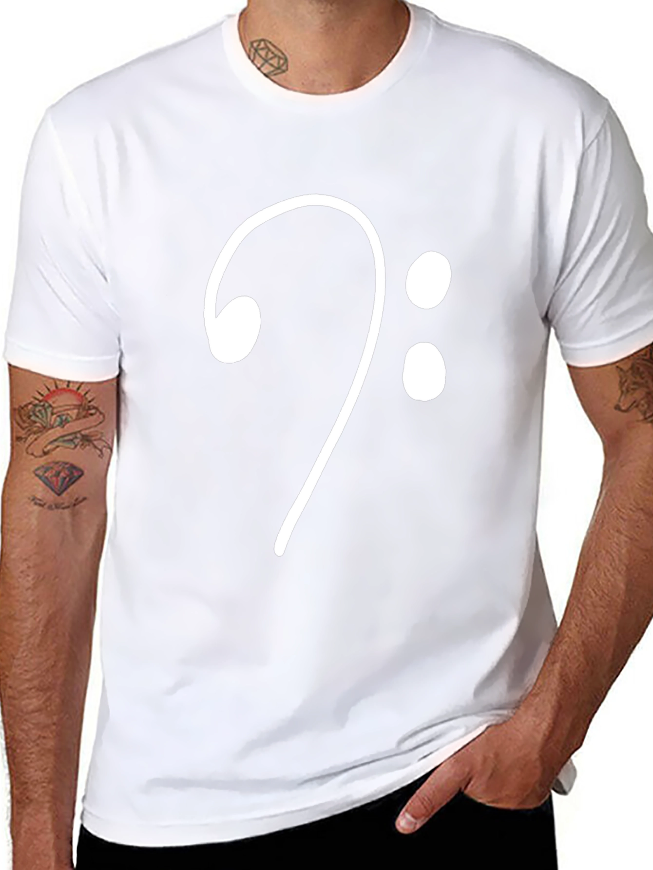Bass Clef T-Shirt - Music Lover Tee