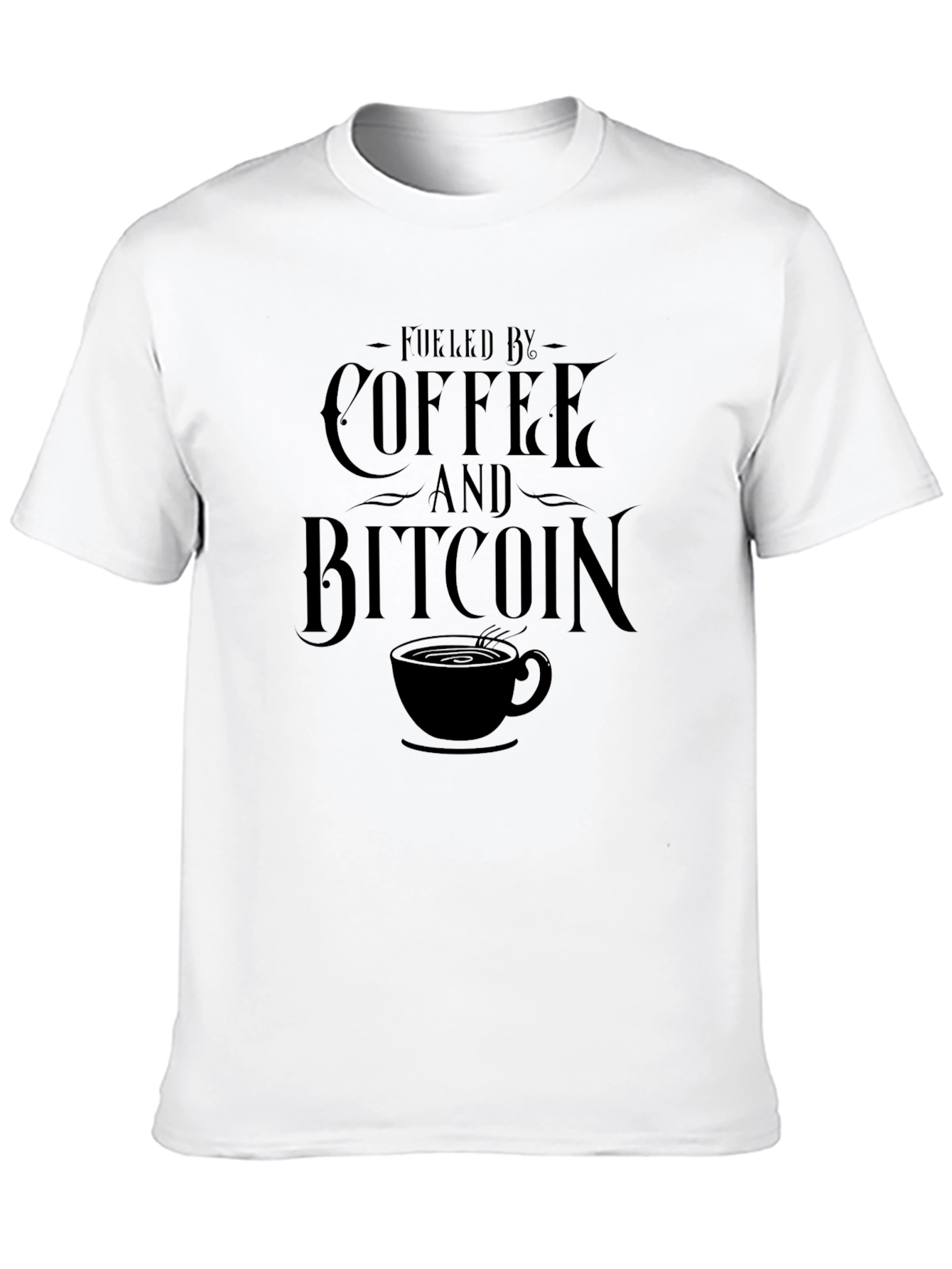 Fueled By Coffee and Bitcoin Graphic T-Shirt