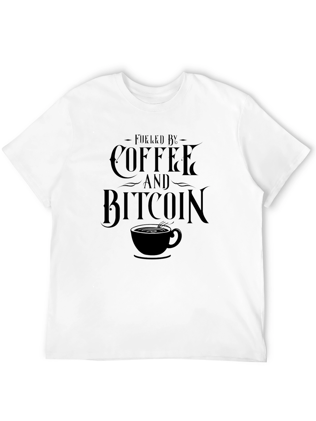 Fueled By Coffee and Bitcoin Graphic T-Shirt