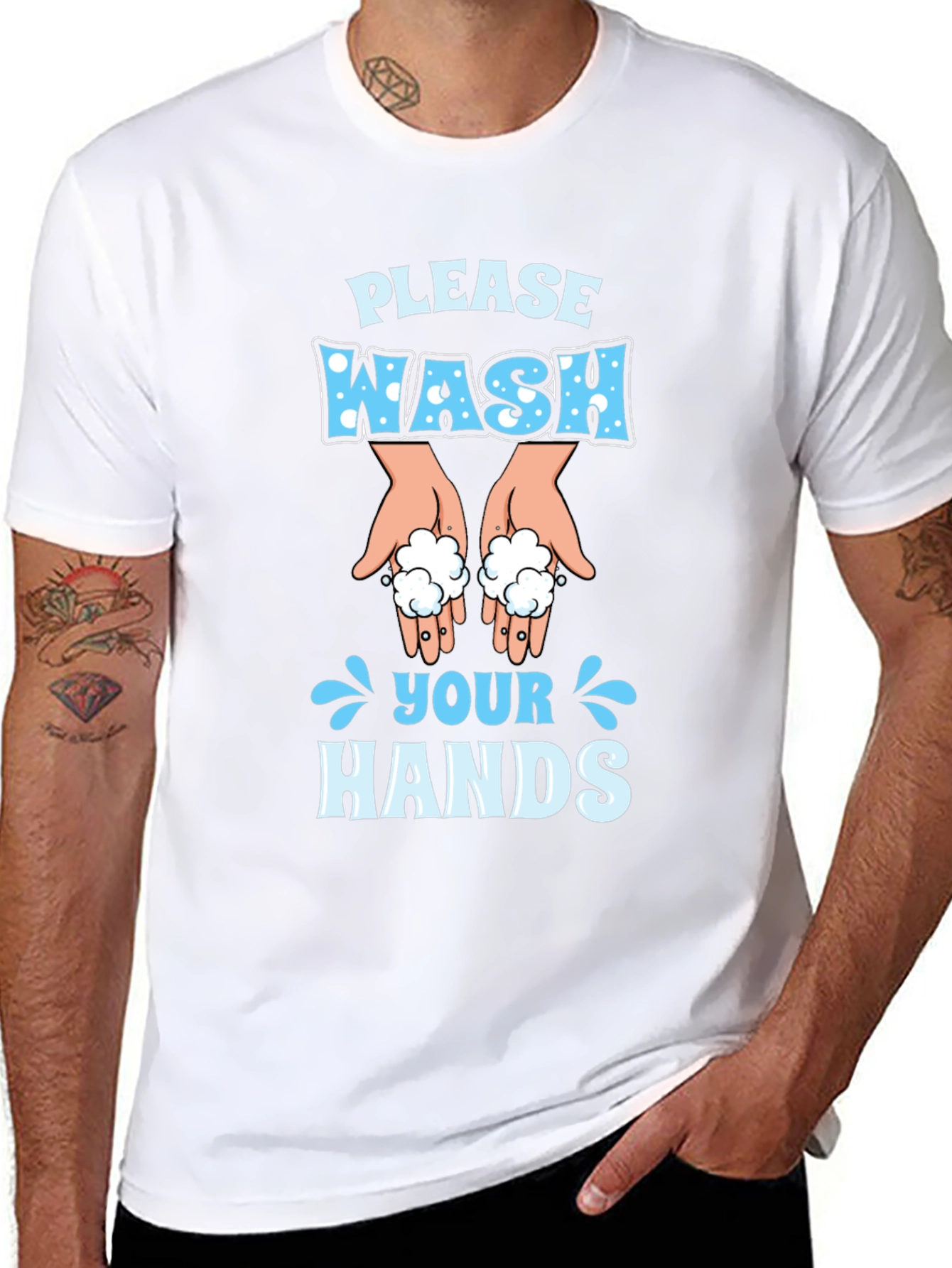 Please Wash Your Hands Novelty T-Shirt