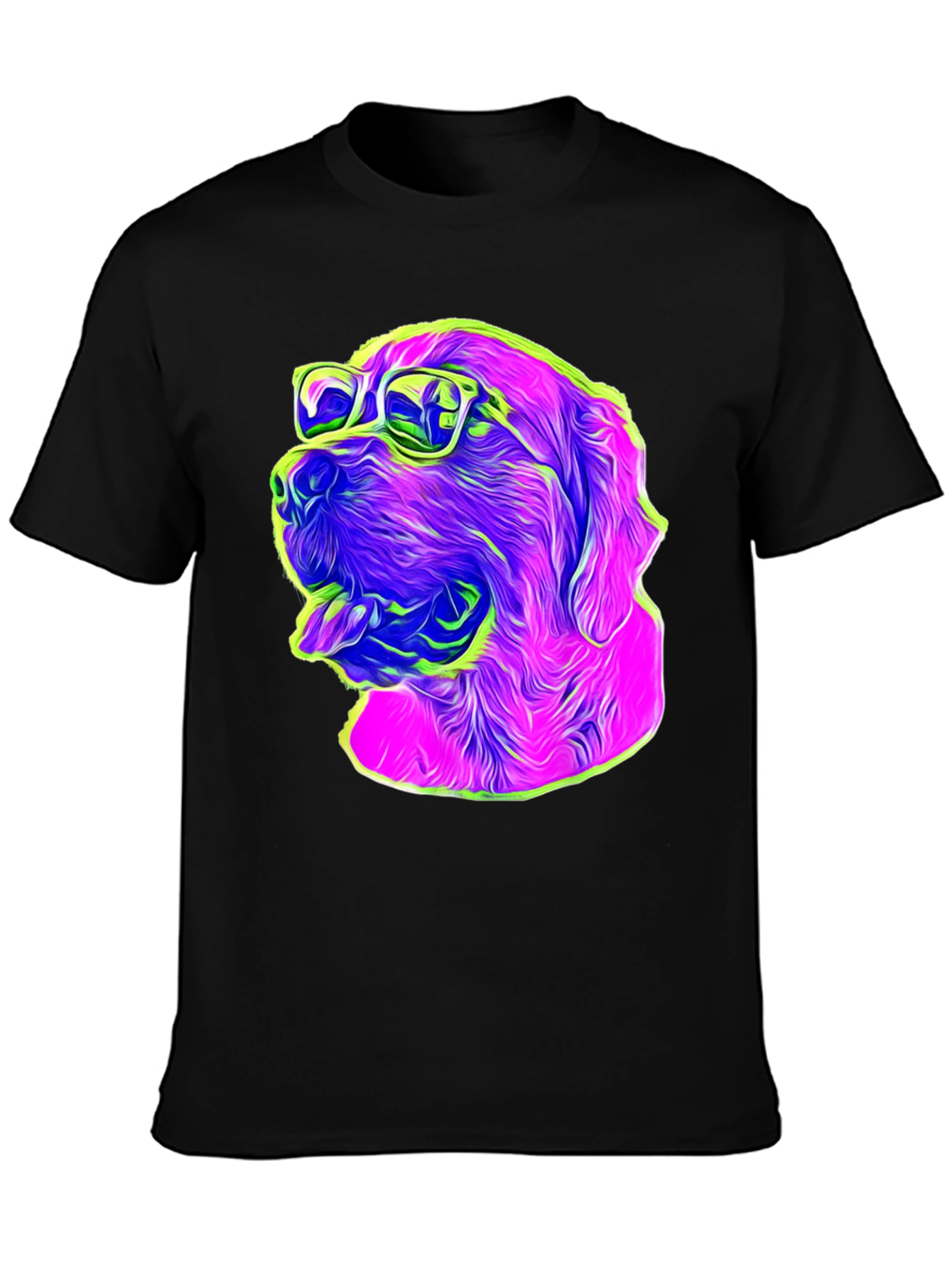 Cool Dog Graphic T-Shirt - Black
