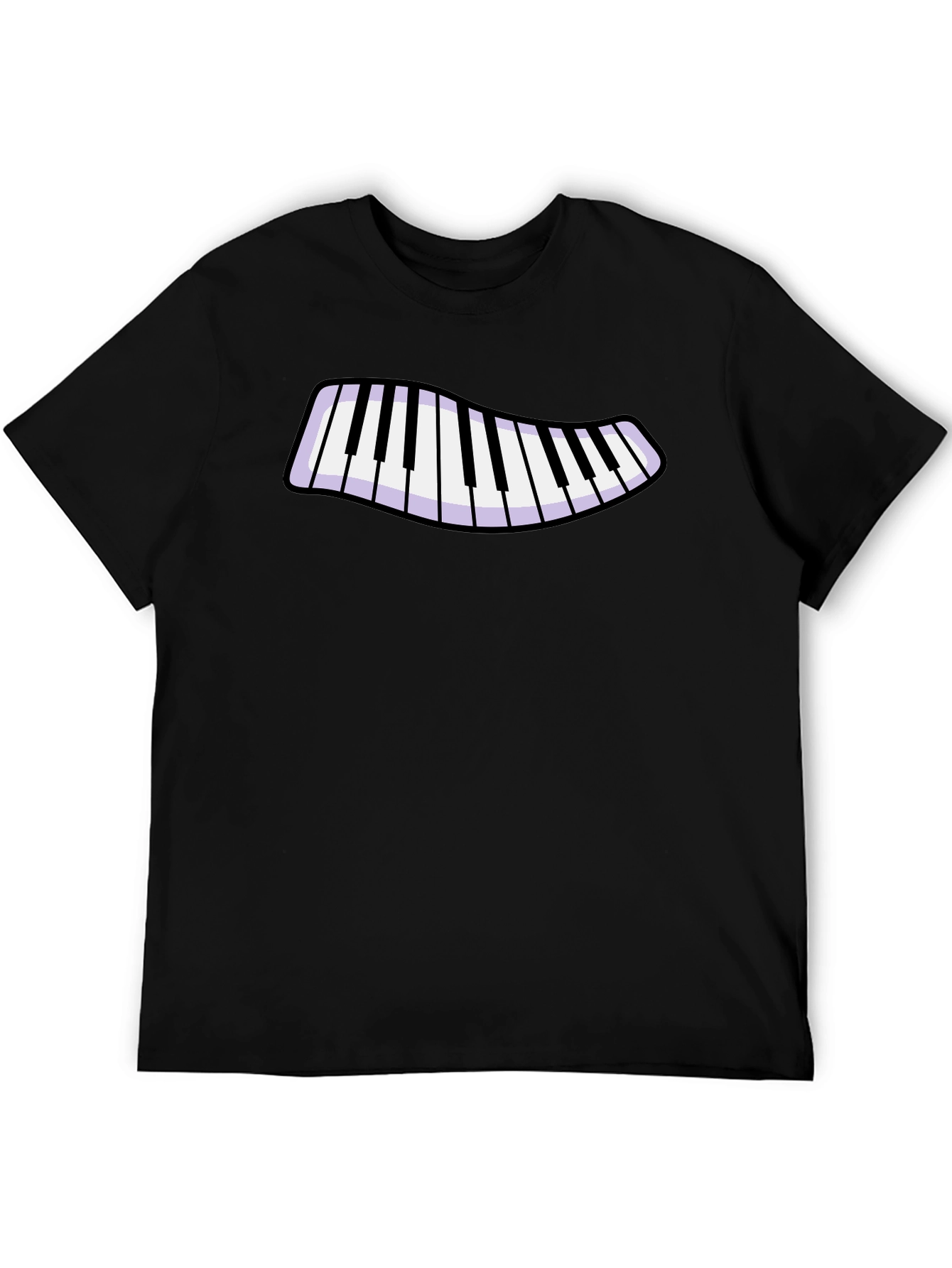 Piano Keys Graphic Tee - Stylish Musical Shirt