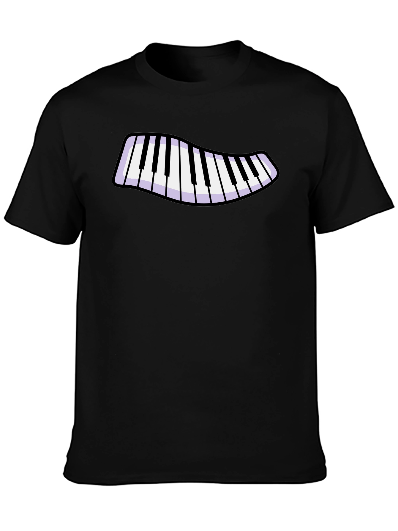 Piano Keys Graphic Tee - Stylish Musical Shirt