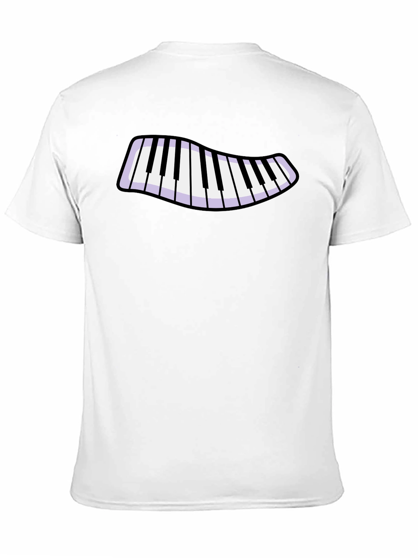 Piano Keys Graphic Tee - Stylish Musical Shirt