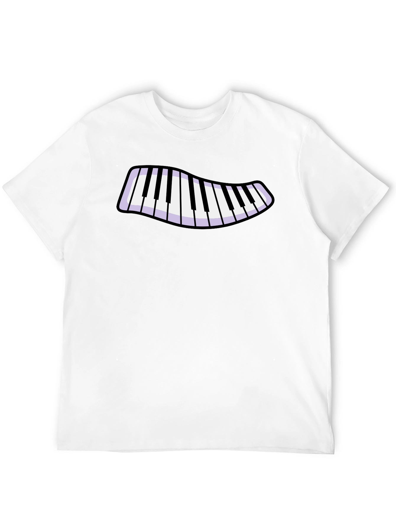 Piano Keys Graphic Tee - Stylish Musical Shirt