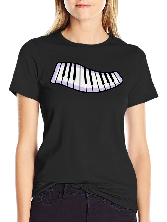 Piano Keys Graphic Tee - Stylish Musical Shirt