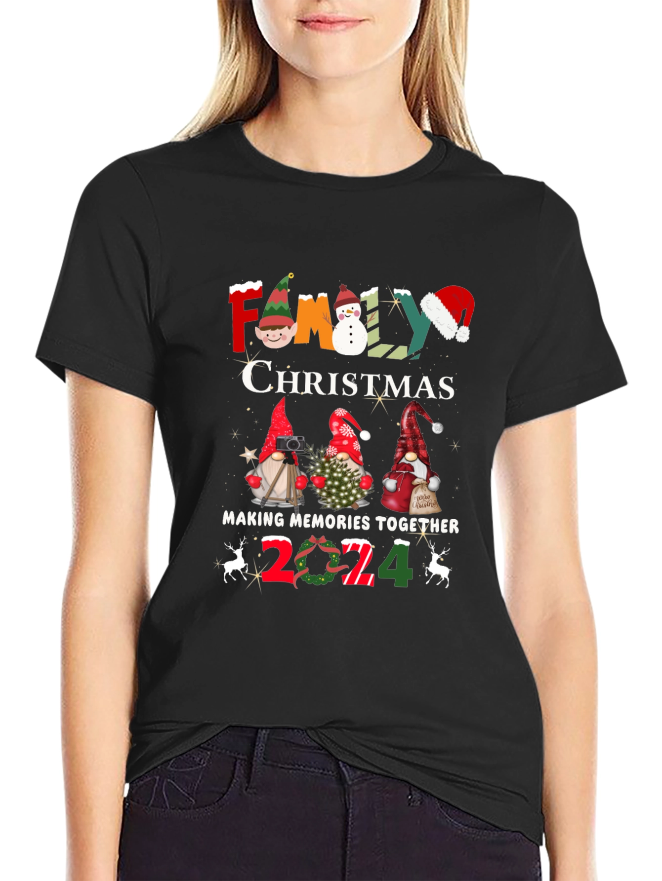 Family Christmas 2024 Gnome T-Shirt