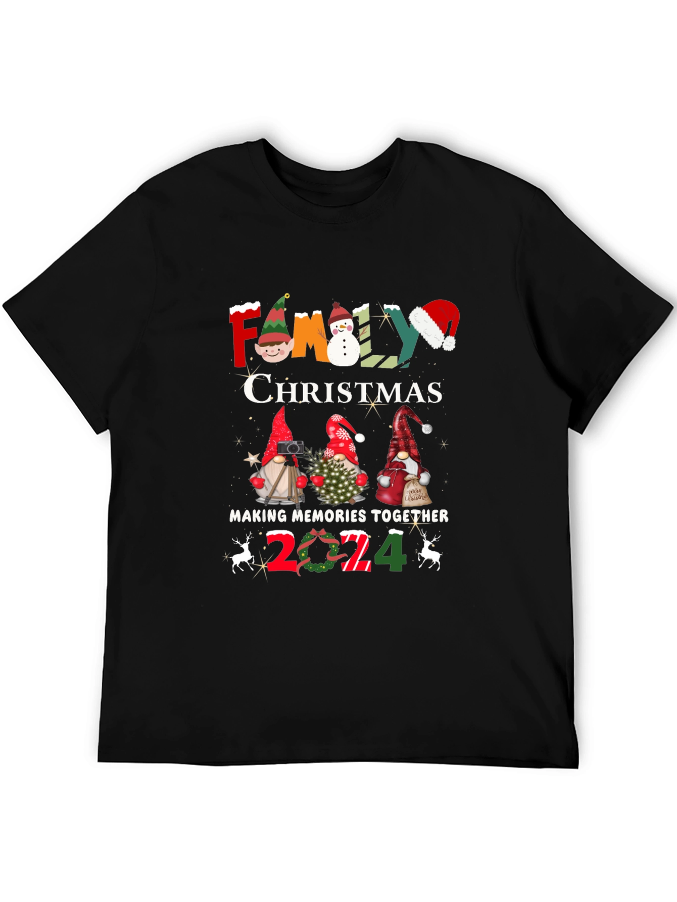 Family Christmas 2024 Gnome T-Shirt