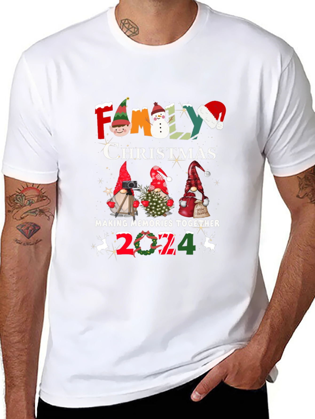 Family Christmas 2024 Gnome T-Shirt