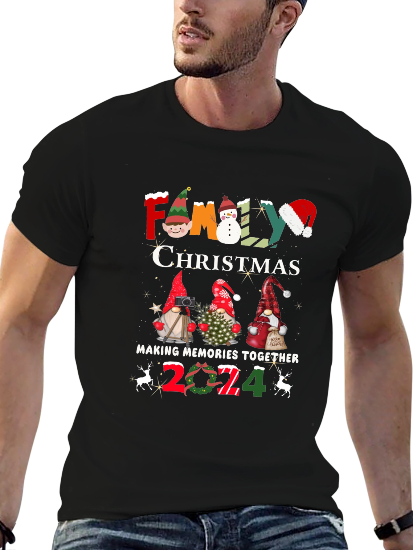 Family Christmas 2024 Gnome T-Shirt