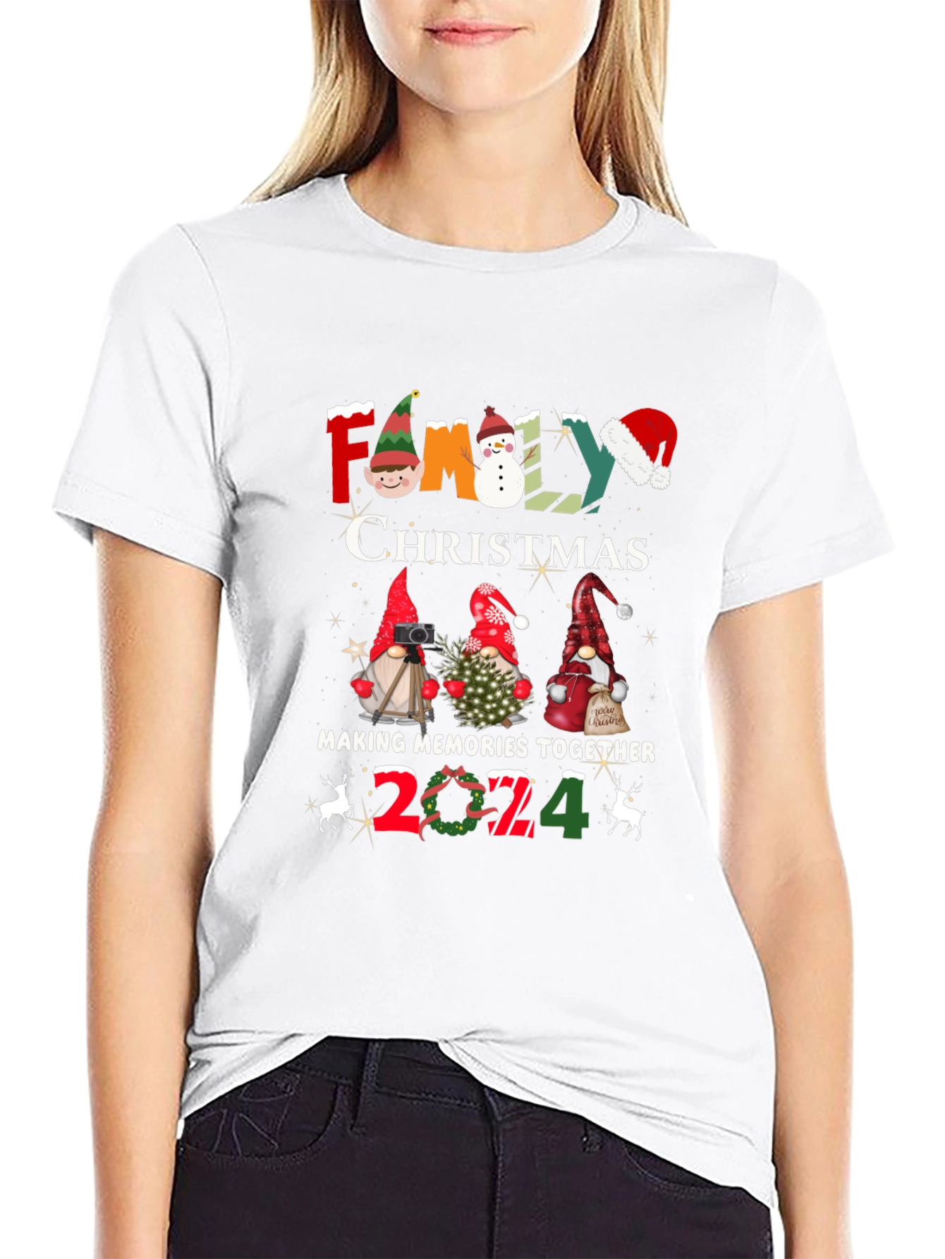 Family Christmas 2024 Gnome T-Shirt