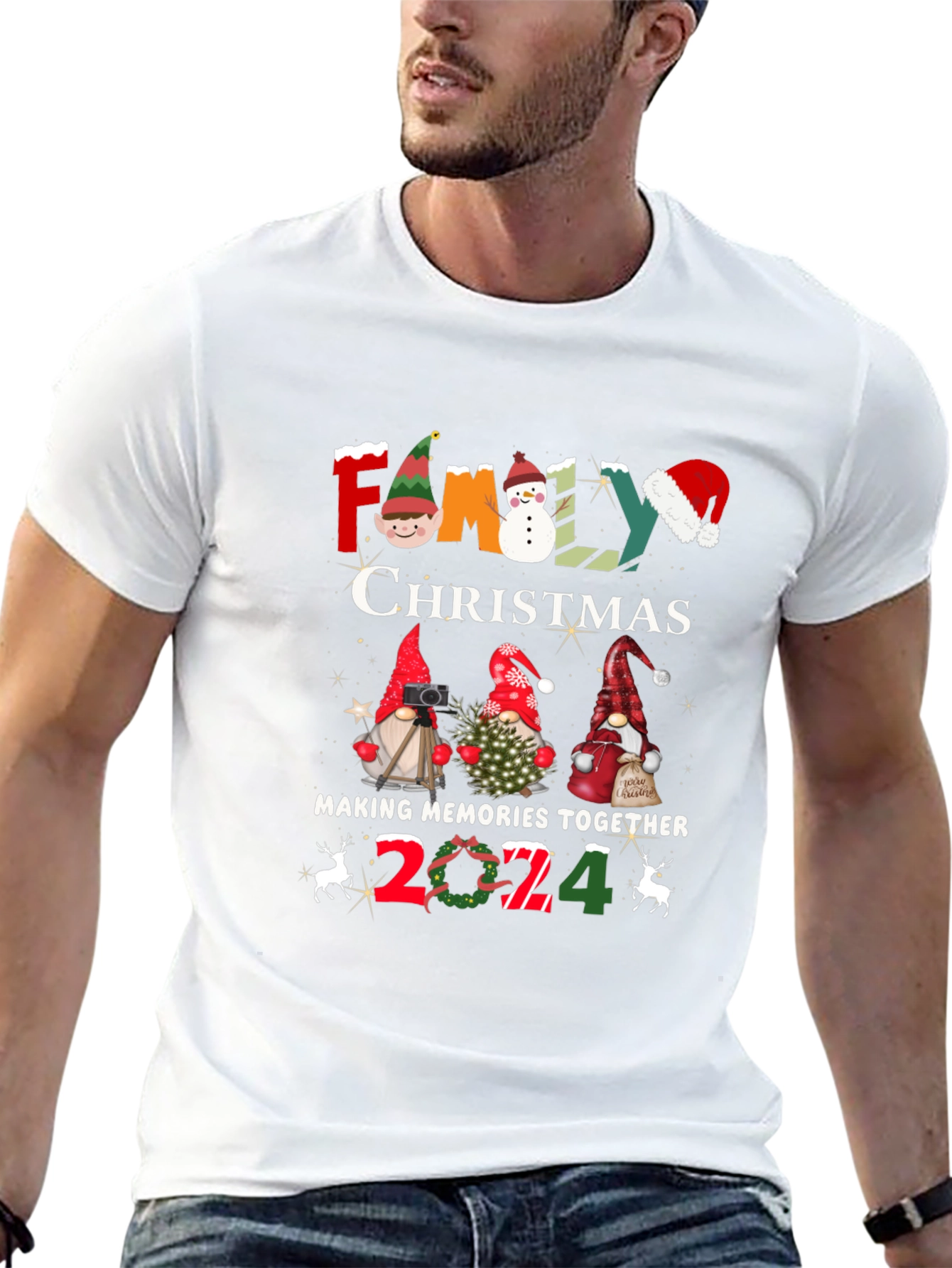 Family Christmas 2024 Gnome T-Shirt