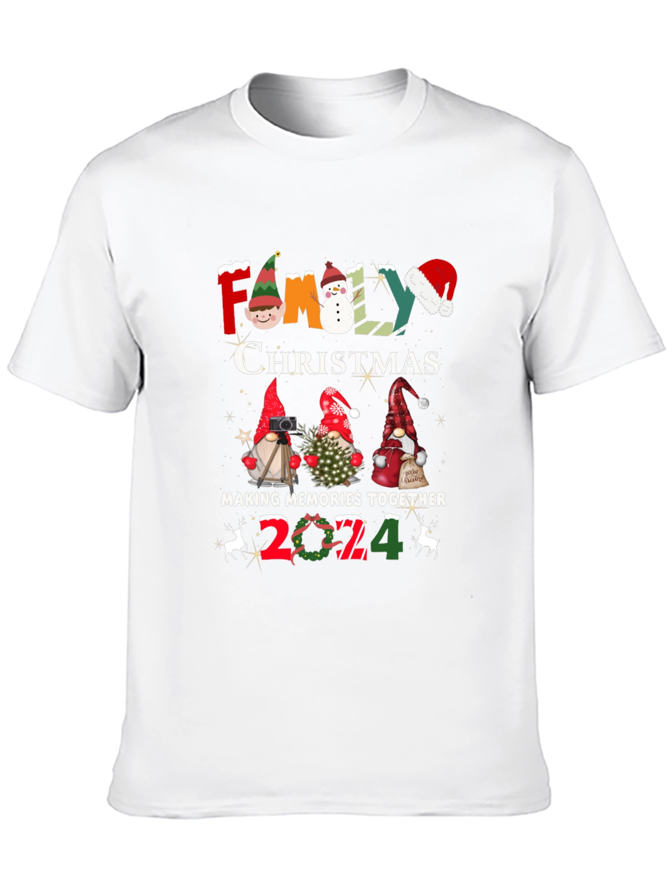 Family Christmas 2024 Gnome T-Shirt