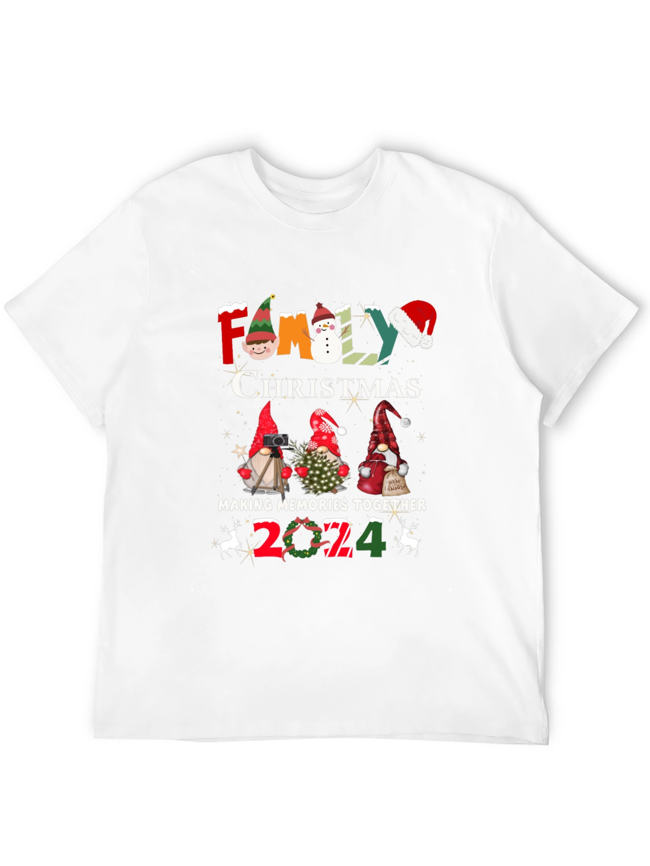 Family Christmas 2024 Gnome T-Shirt