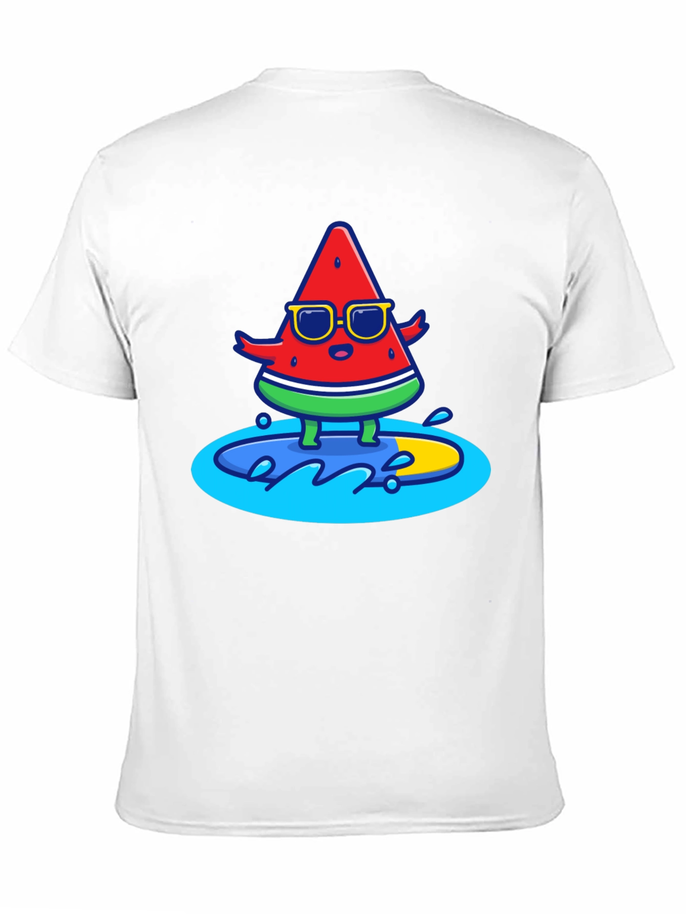 Cool Watermelon Surfing Graphic T-Shirt