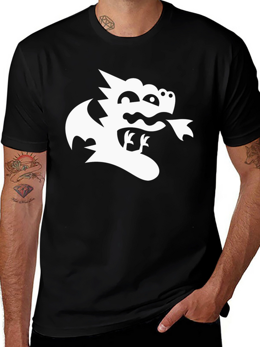 Dragon Graphic Black T-Shirt - Whimsical Tee