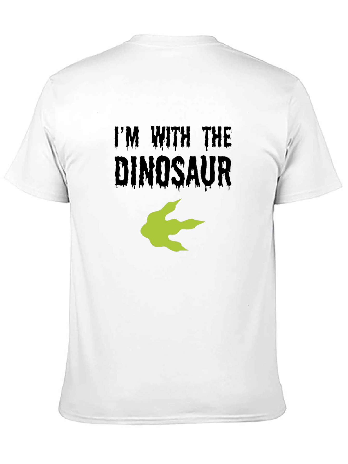 Im With the Dinosaur Black Cotton T-Shirt