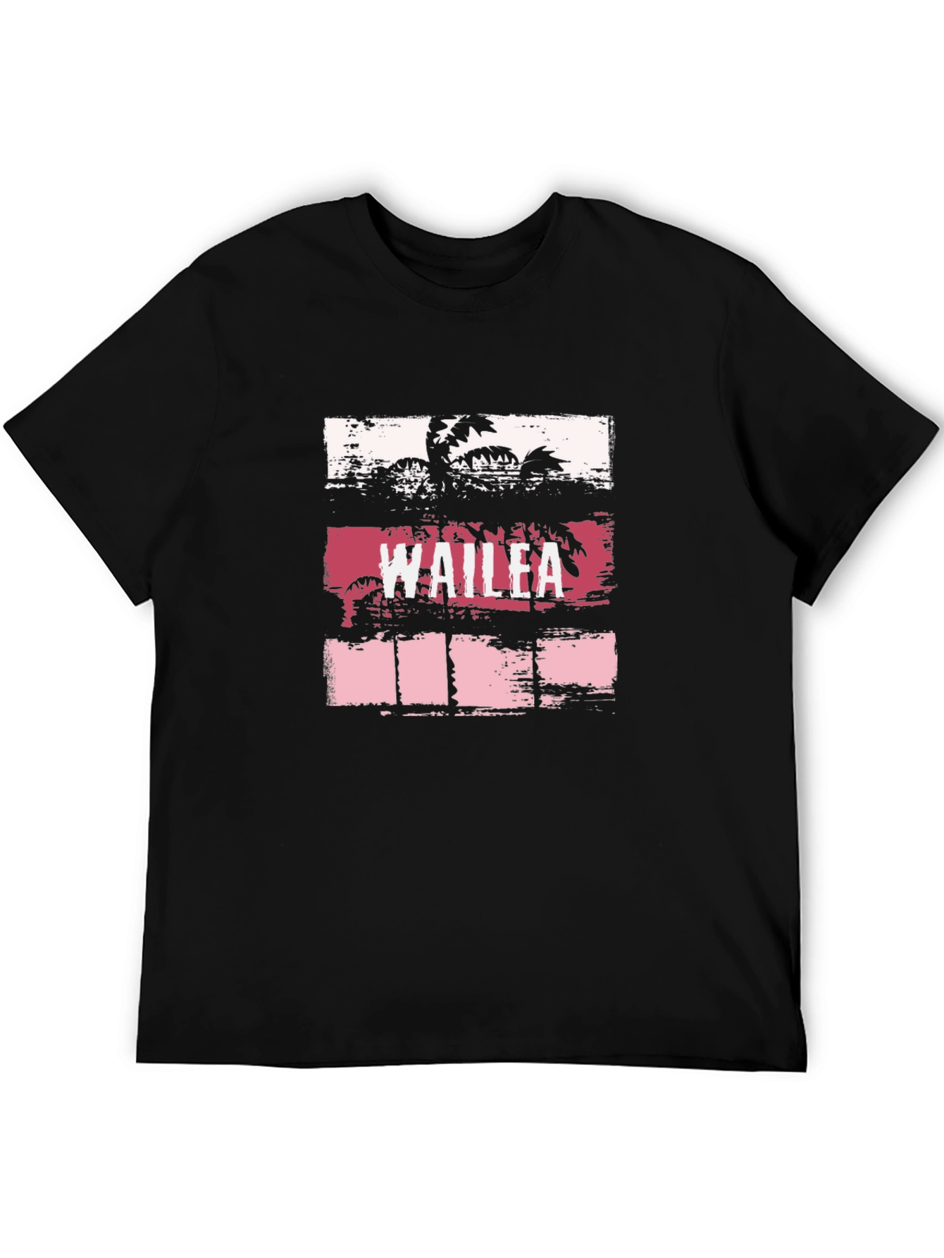 Wailea Palm Tree Graphic T-Shirt - Black