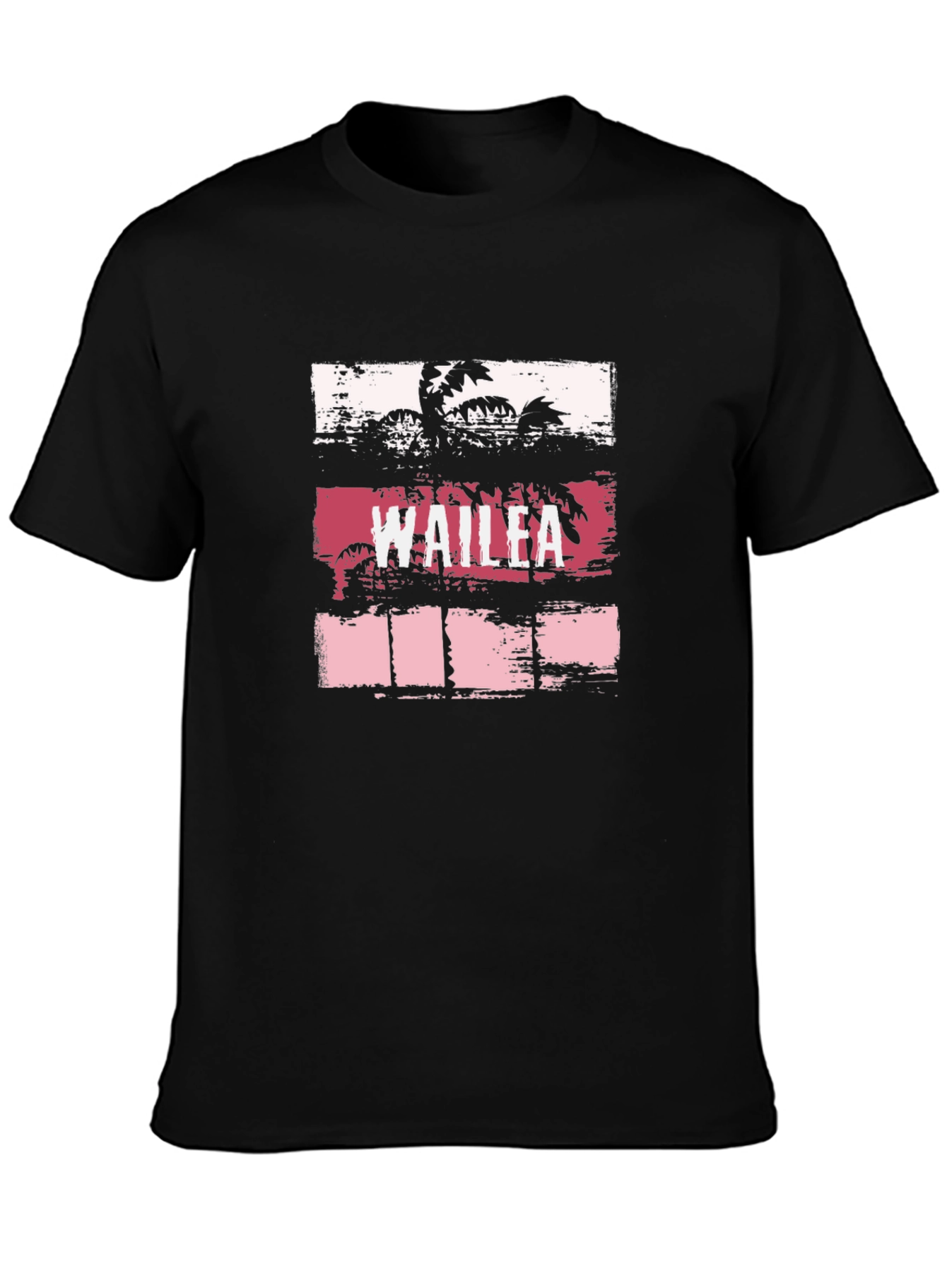 Wailea Palm Tree Graphic T-Shirt - Black