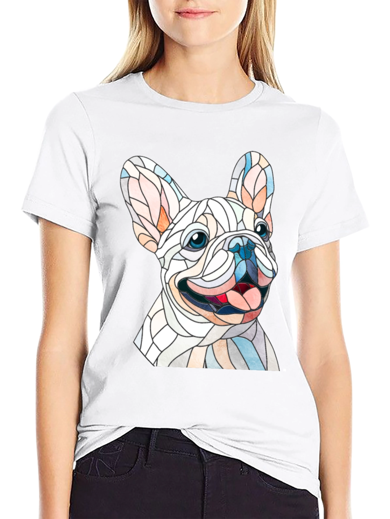 French Bulldog Stained Glass T-Shirt