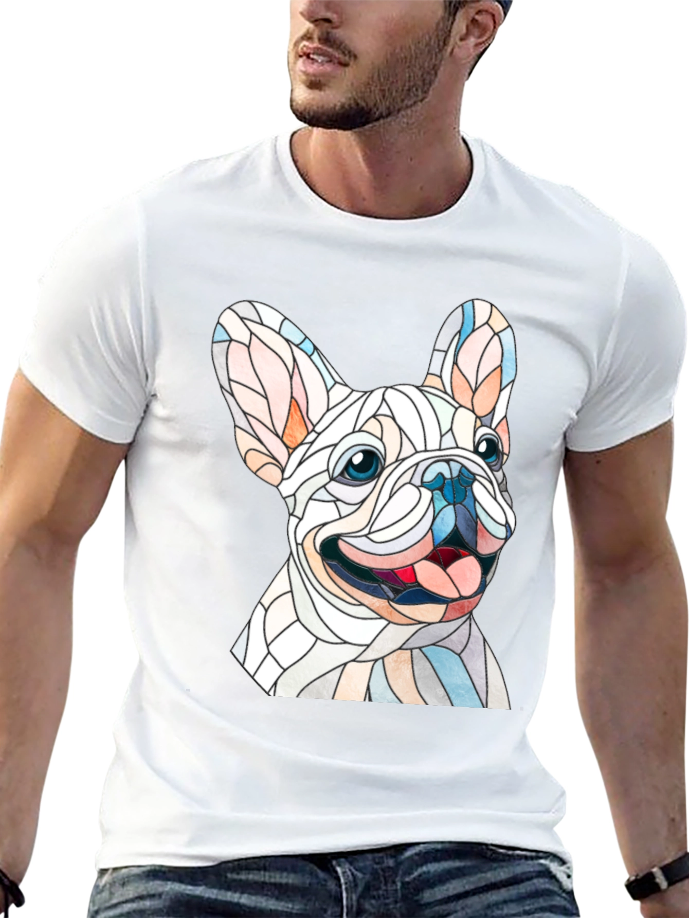 French Bulldog Stained Glass T-Shirt
