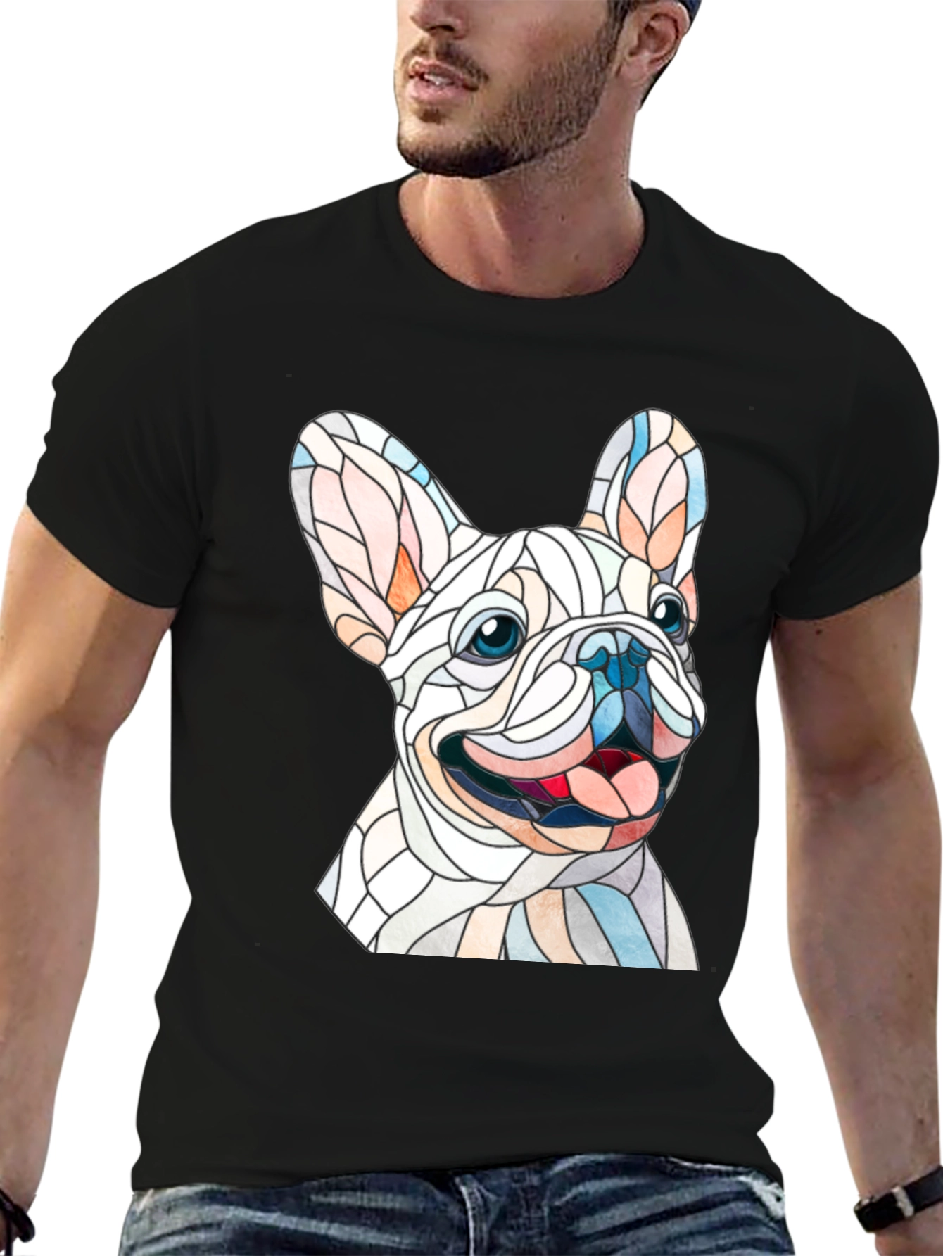 French Bulldog Stained Glass T-Shirt