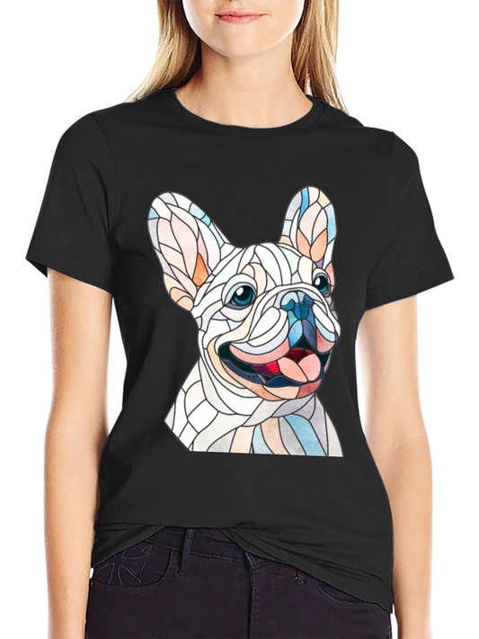 French Bulldog Stained Glass T-Shirt